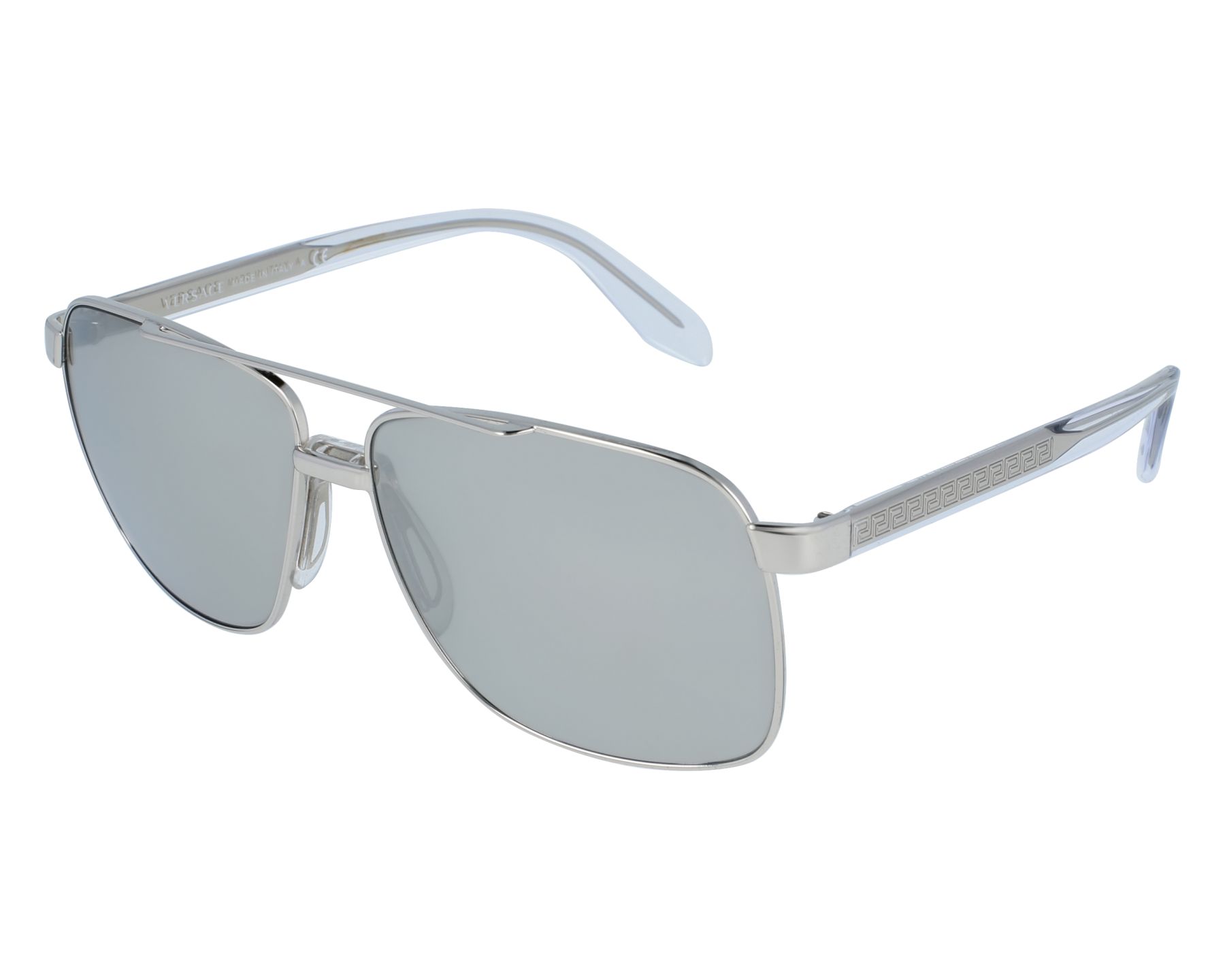 New VERSACE Sunglasses VE 2174 1002//Z3 Polarized Gold//Grey Silver Mirror for Men