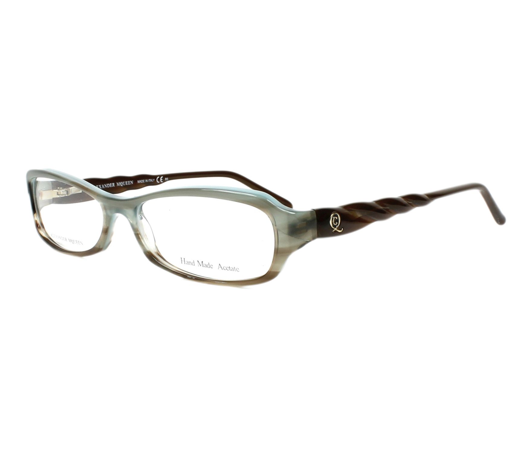 Alexander McQueen eyeglasses AMQ-4162 R4E 52 15 Mix Brown - 4083 - 19167