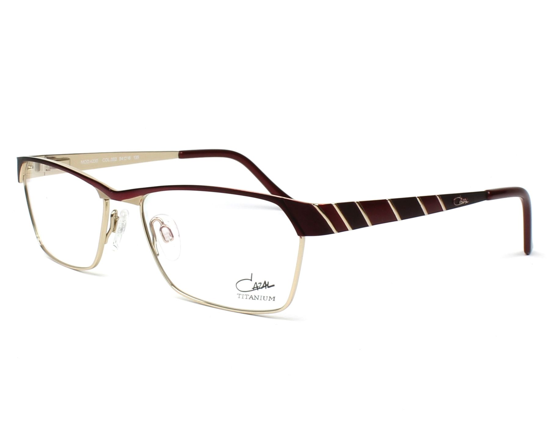 Cazal eyeglasses 4230 002 54 16 Bordeaux Gold - 30510 - 30510