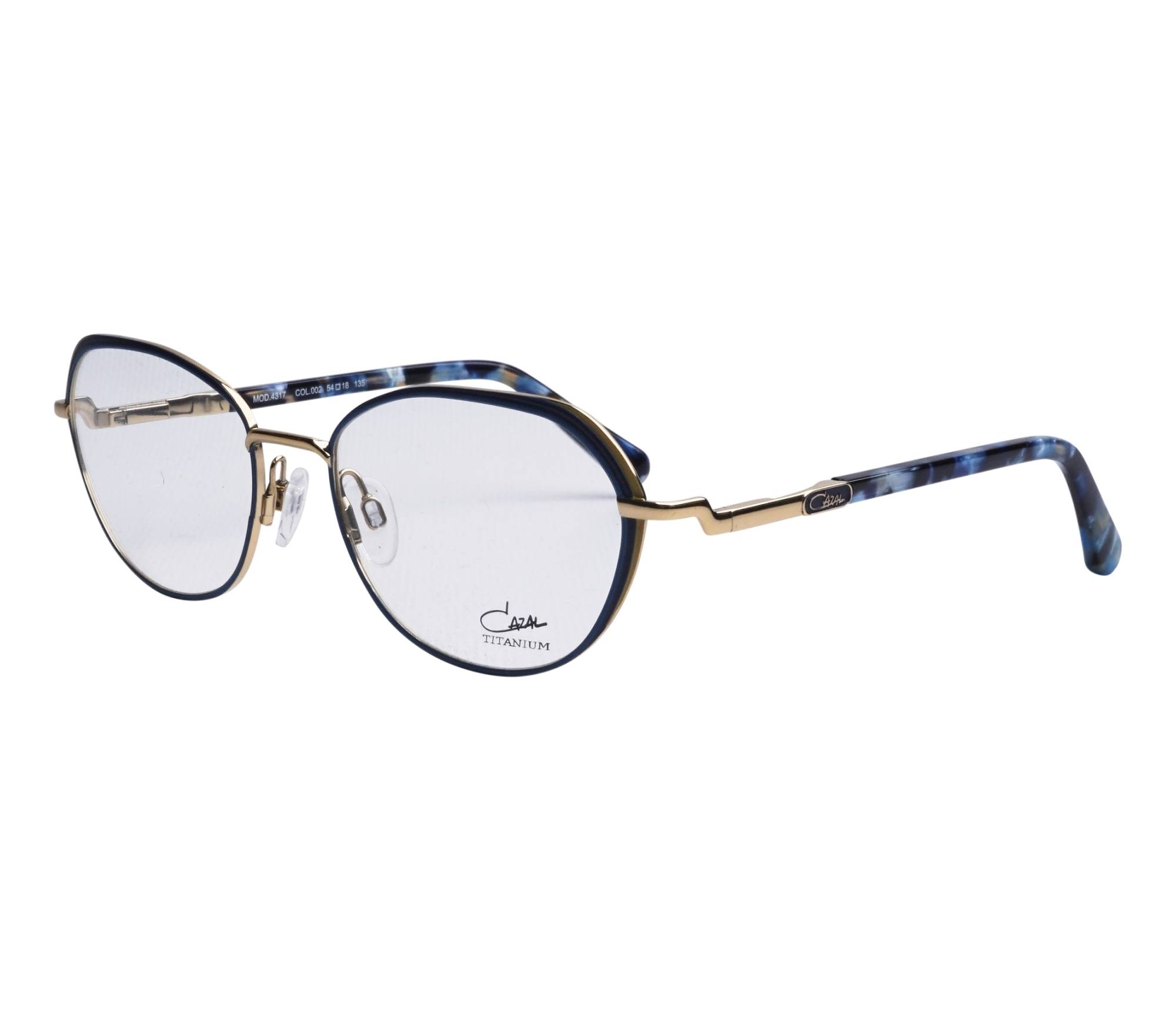 Cazal eyeglasses 4317 002 54 18 Blue Gold - 29083 - 29083
