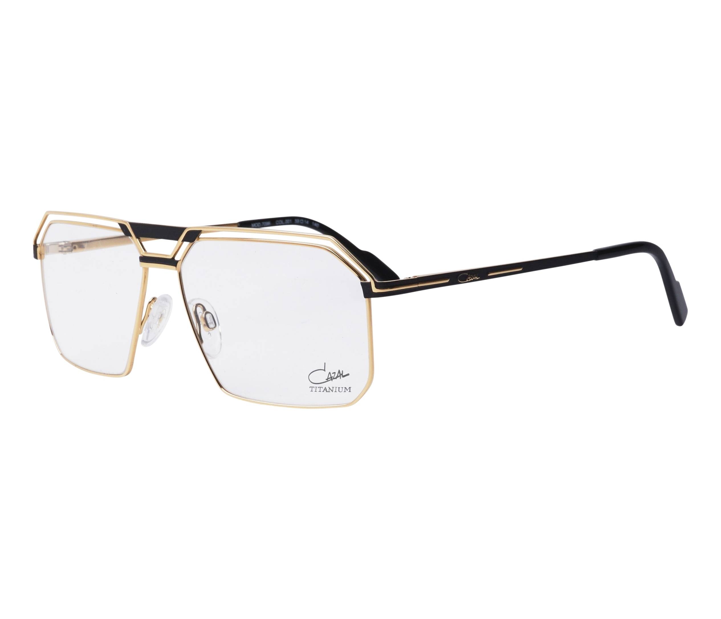 Cazal eyeglasses 7096 001 59 14 GoldBlack - 