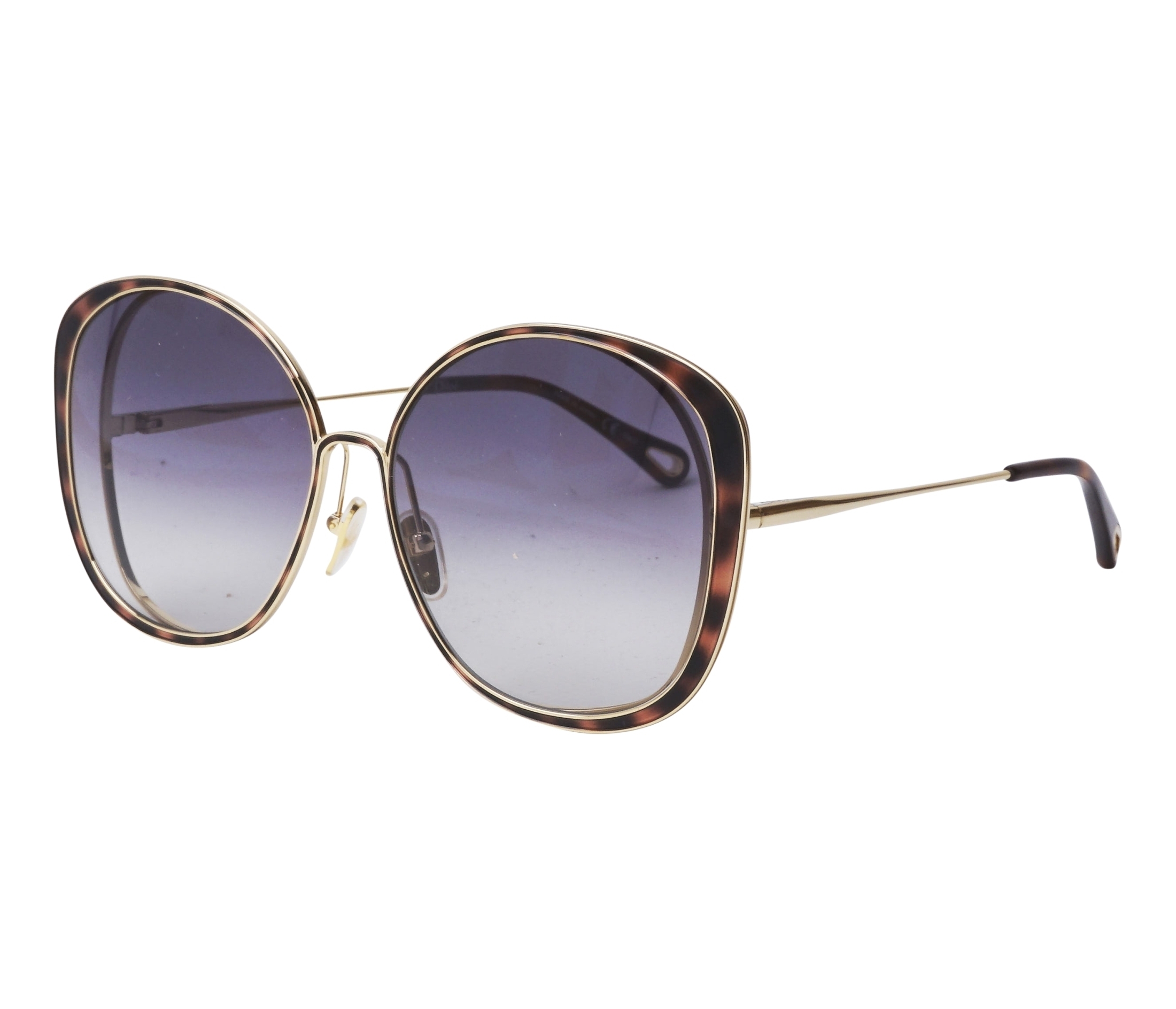 Chloe sunglasses CH0036S 001 63 16 GoldBrown - 