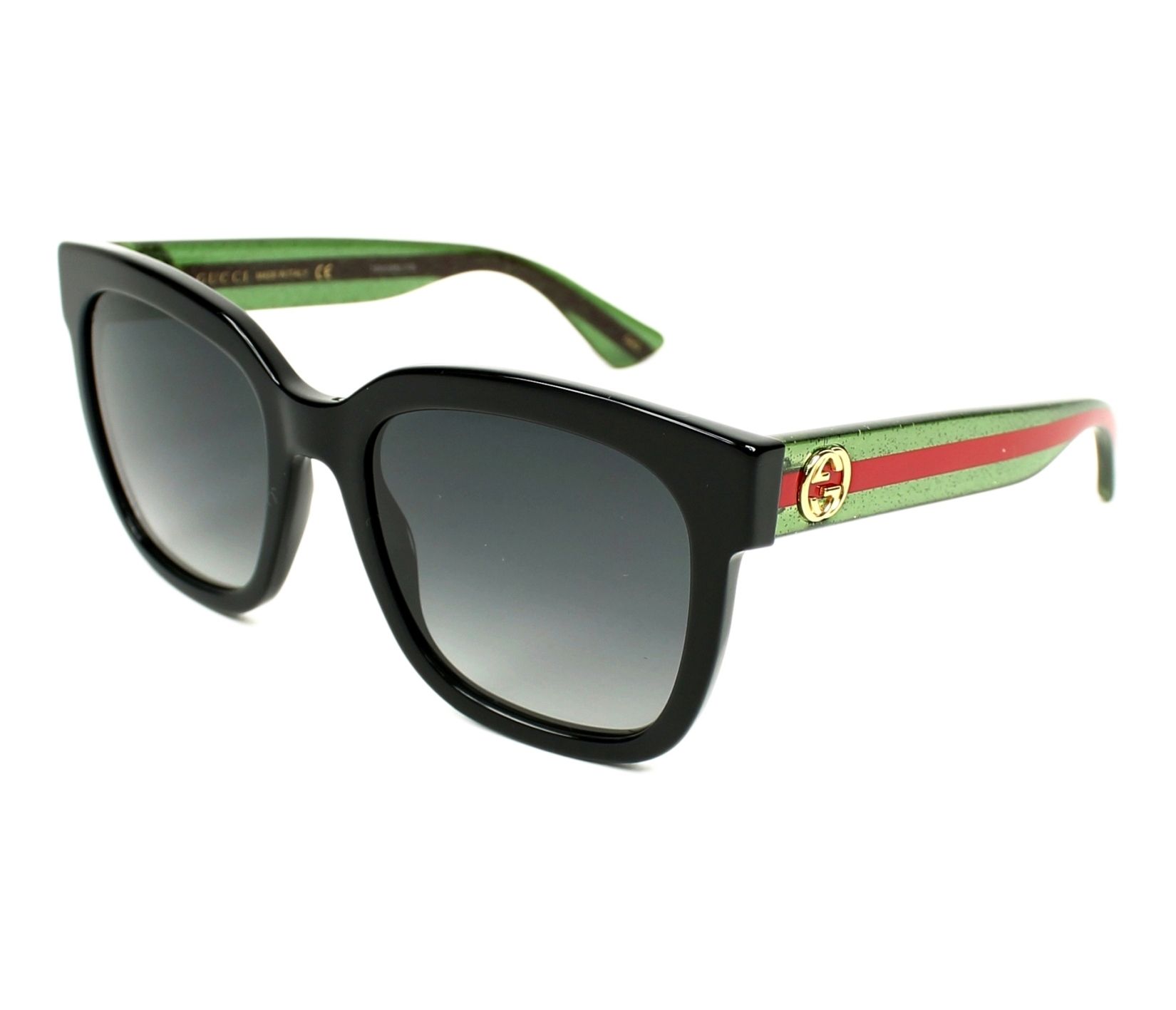 Gucci sunglasses GG-0034-S-N 002 54 22 BlackGreen - 