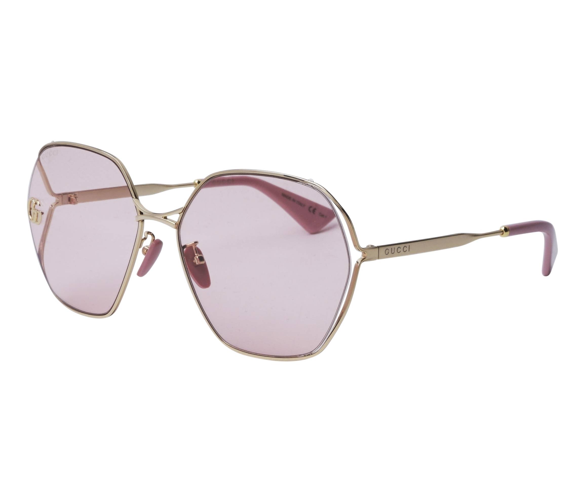Gucci sunglasses GG-0818-SA 003 63 17 Gold - 