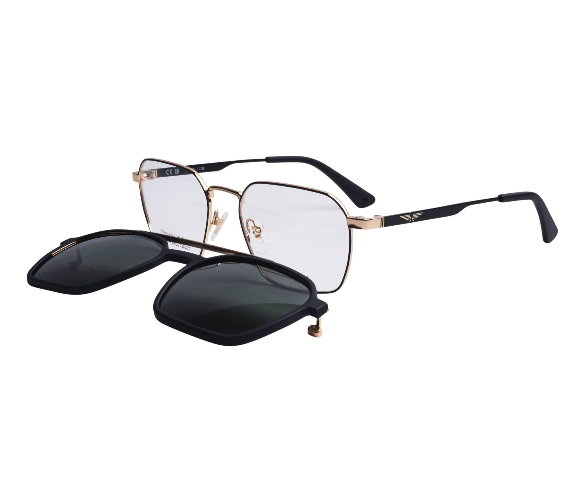 Police eyeglasses UPLP10 302P 54 19 BlackGold - 