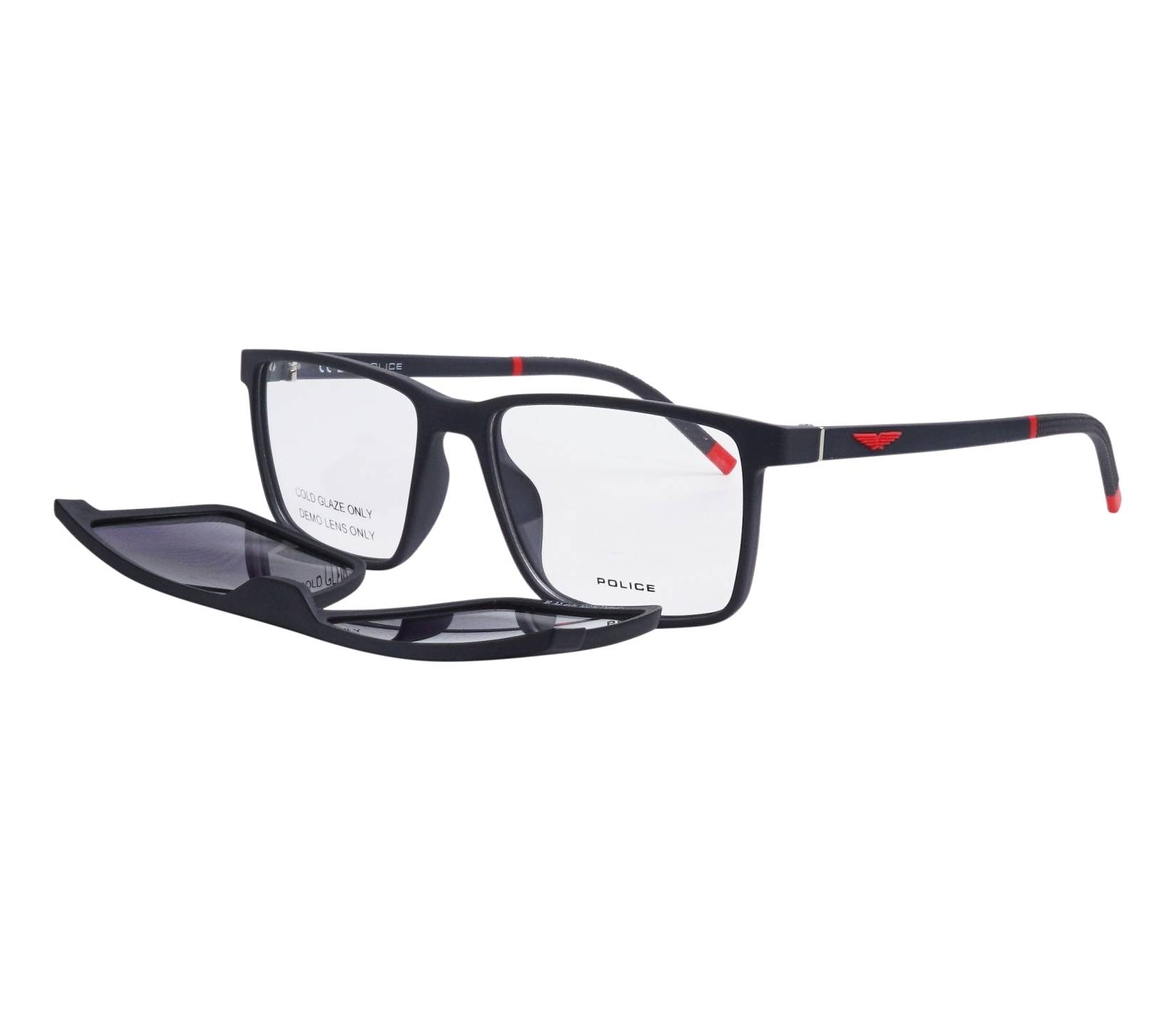 Police eyeglasses UPLL74 I41P 54 16 GreyRed - 