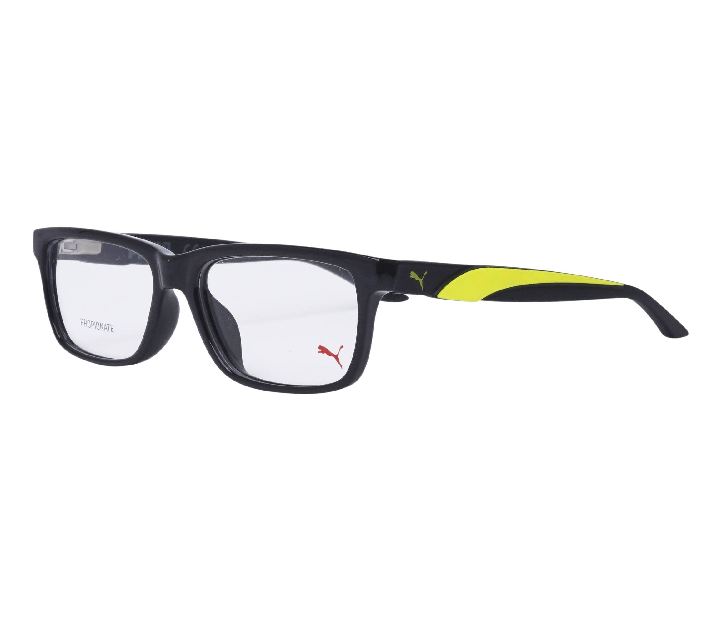 Puma eyeglasses PJ0058O 001 50 14 BlackYellow - 