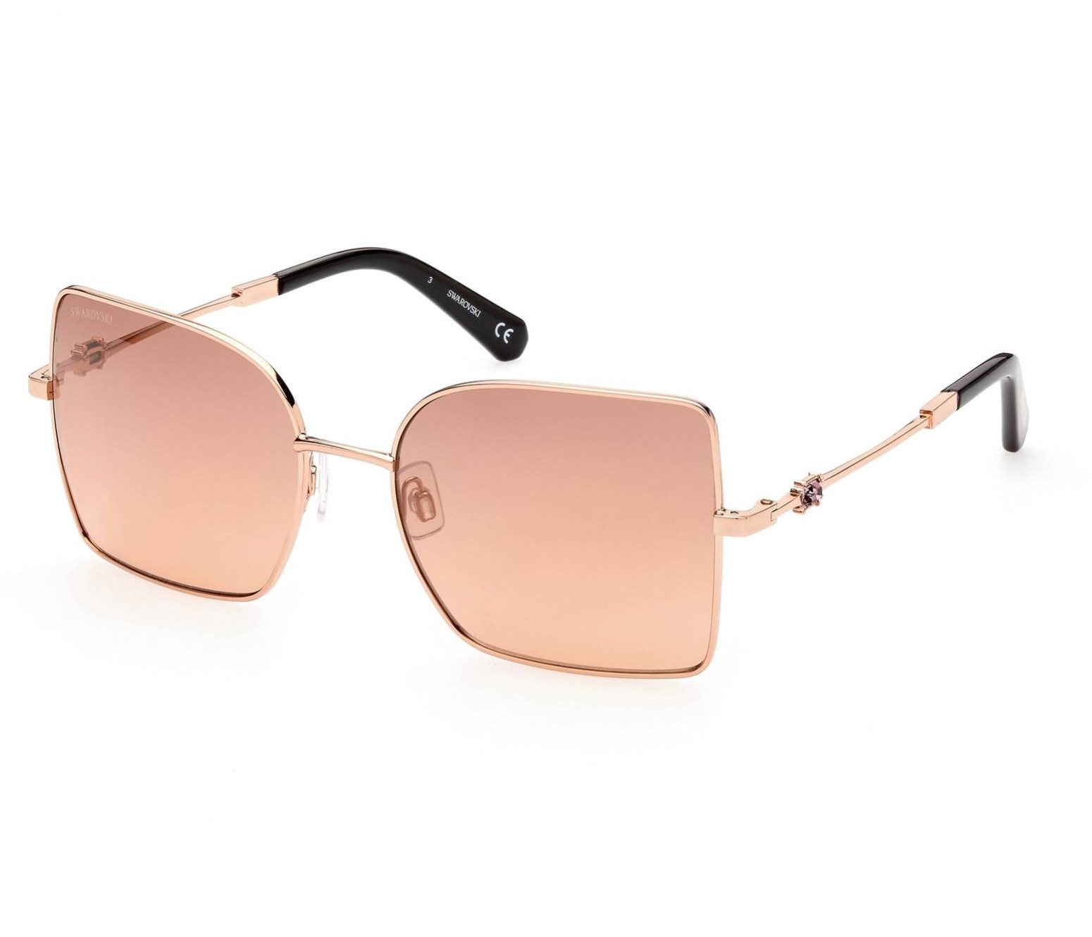 Swarovski sunglasses SK0353S 33F 57 18 Rose gold - 