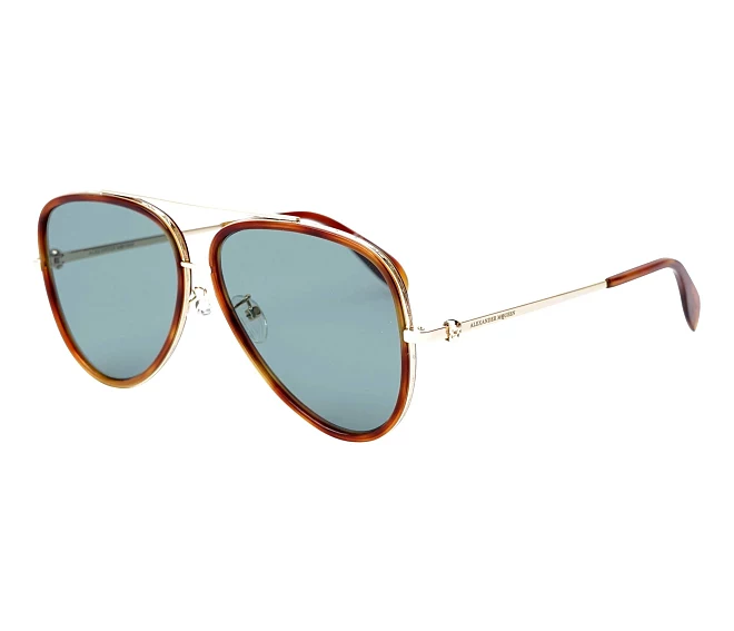 Alexander McQueen sunglasses AM-0173-S 004 61 14 GoldHavana