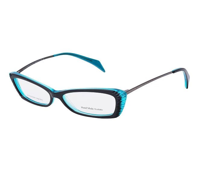 Alexander McQueen eyeglasses AMQ-4163 R2K 52 14 BlackTurquoise