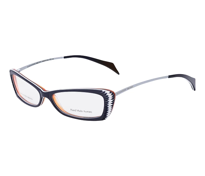 Alexander McQueen eyeglasses AMQ-4163 WOC 52 14 BlueWhite