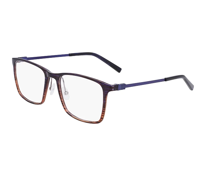 Flexon H6001 Occhiali Da Vista Uomo Midnight Navy - Metallici, Standard Misura 55, Protezione UV