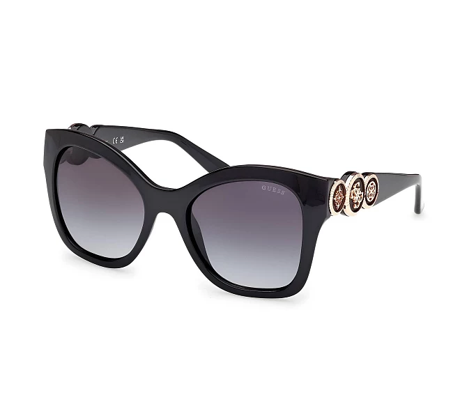 Guess sunglasses GU00197S 01B 55 20 BlackRose gold
