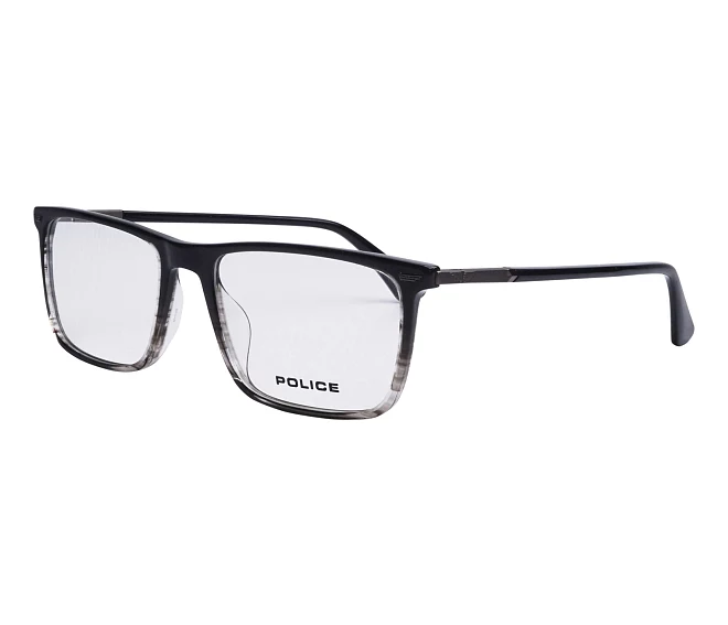 Police eyeglasses VPLQ68 01EX 55 18 BlackClear