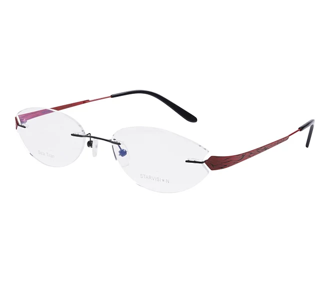 Starvision eyeglasses S-1017 C763 53 18 BlackRed