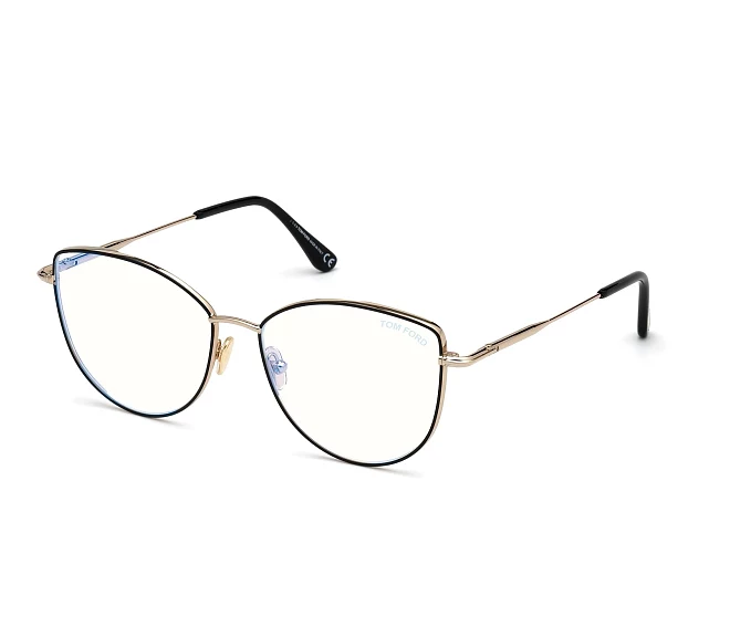 Tom Ford eyeglasses FT-5667-B-V 005 55 15 BlackAvio silver