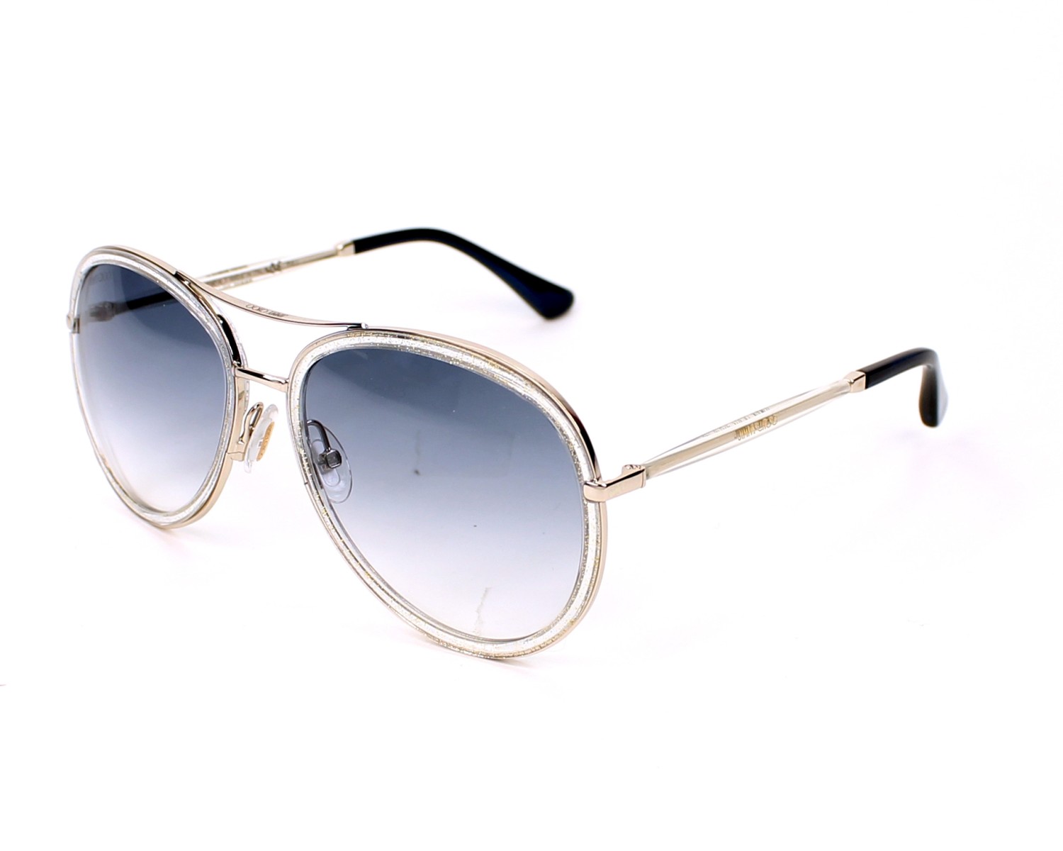 Jimmy Choo Black & Gold Tora/S Aviator Sunglasses Jimmy Choo TORA-S QAN/J6: Buy Online | Visionet main image 3