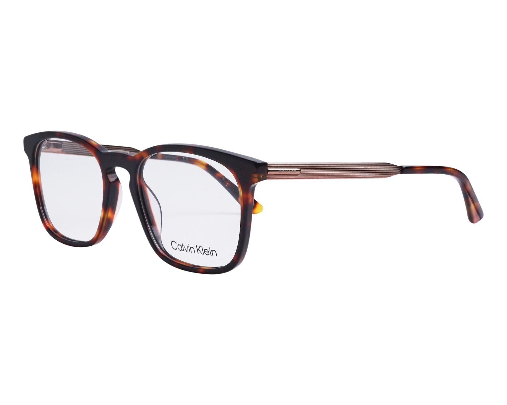 Calvin Klein CK-22503 609 53-19 Havana Gold walnut profile view