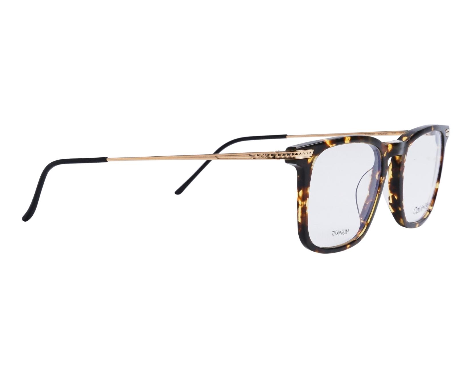 Calvin Klein CK-22526T 237 52-20 havana gold side view
