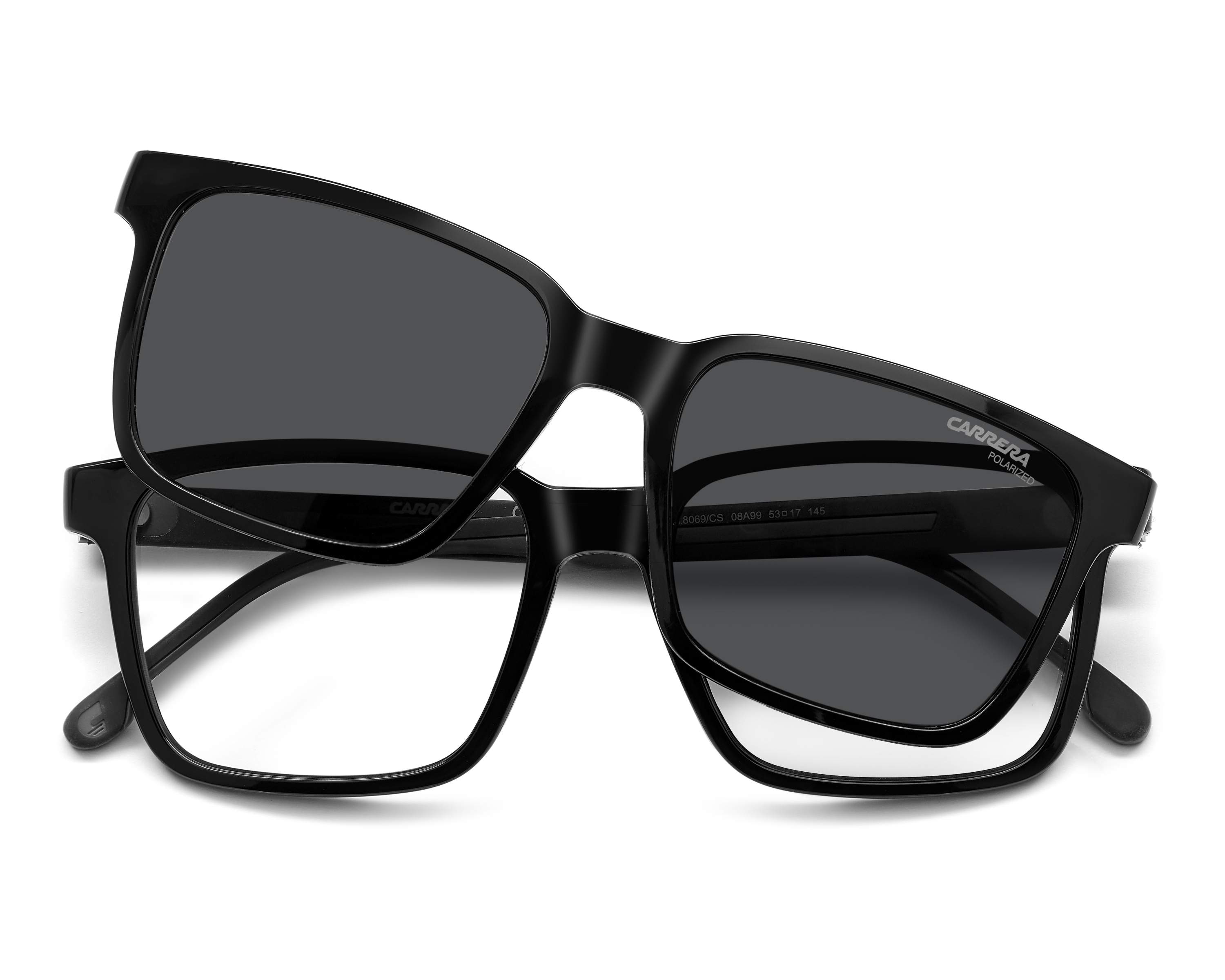 Carrera CA-8069-CS 08A/M9 53-17 Negra Gris 360 degree view 9