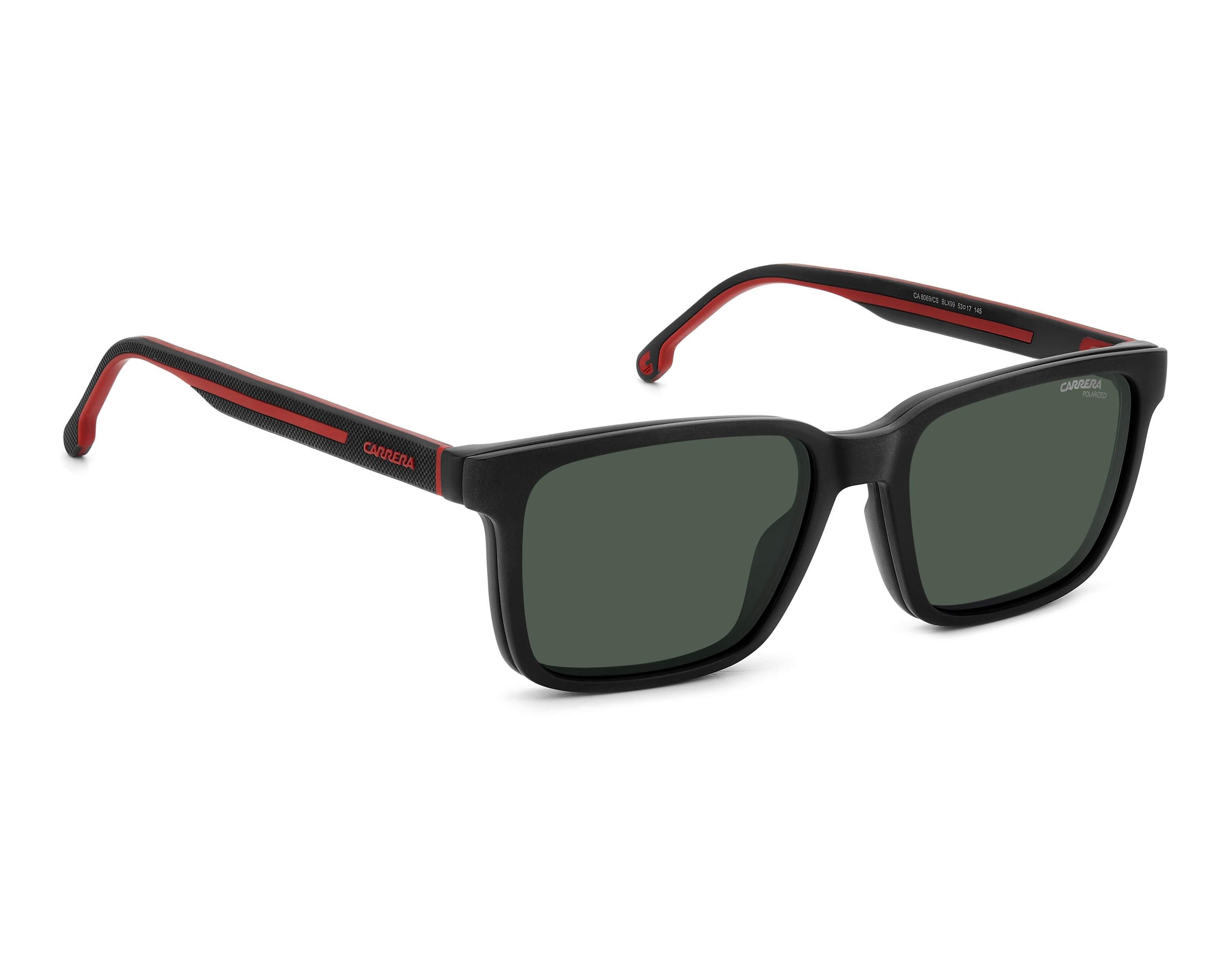 Carrera CA-8069-CS BLX/UC 53-17 Black Red 360 degree view 4