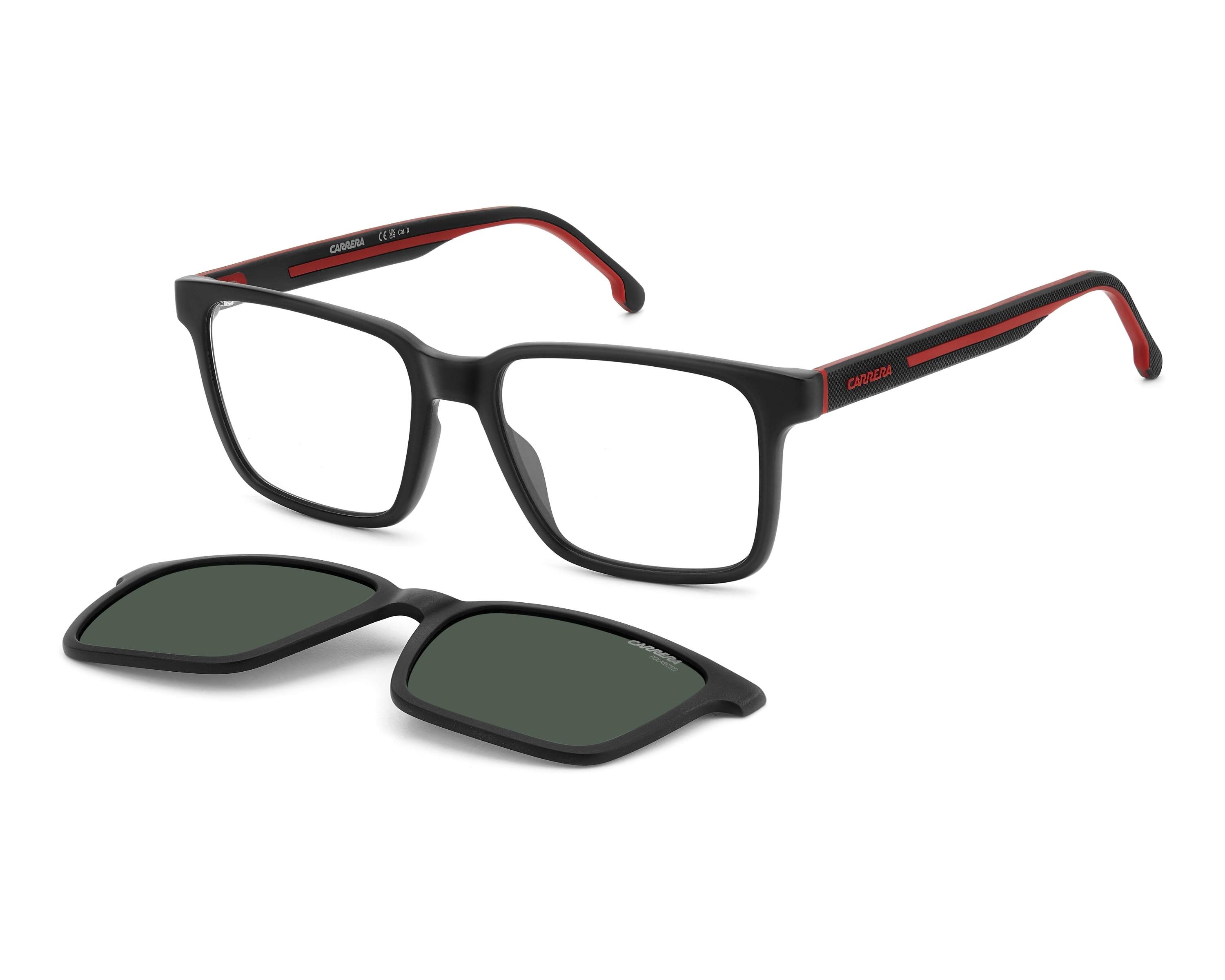 Carrera CA-8069-CS BLX/UC 53-17 Black Red 360 degree view 6