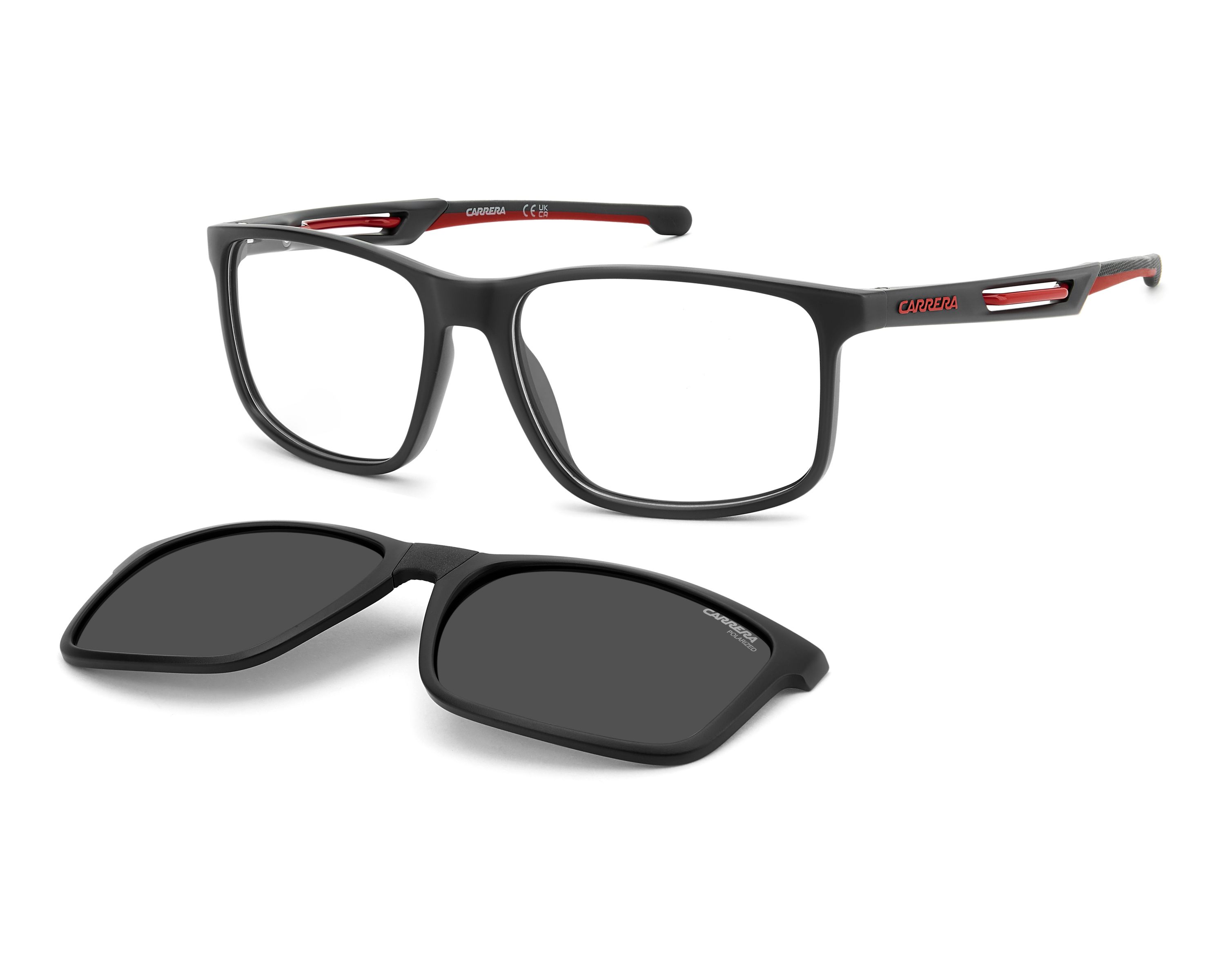 Carrera CA-8933-C BLX/M9 56-17 Black Red 360 degree view 1
