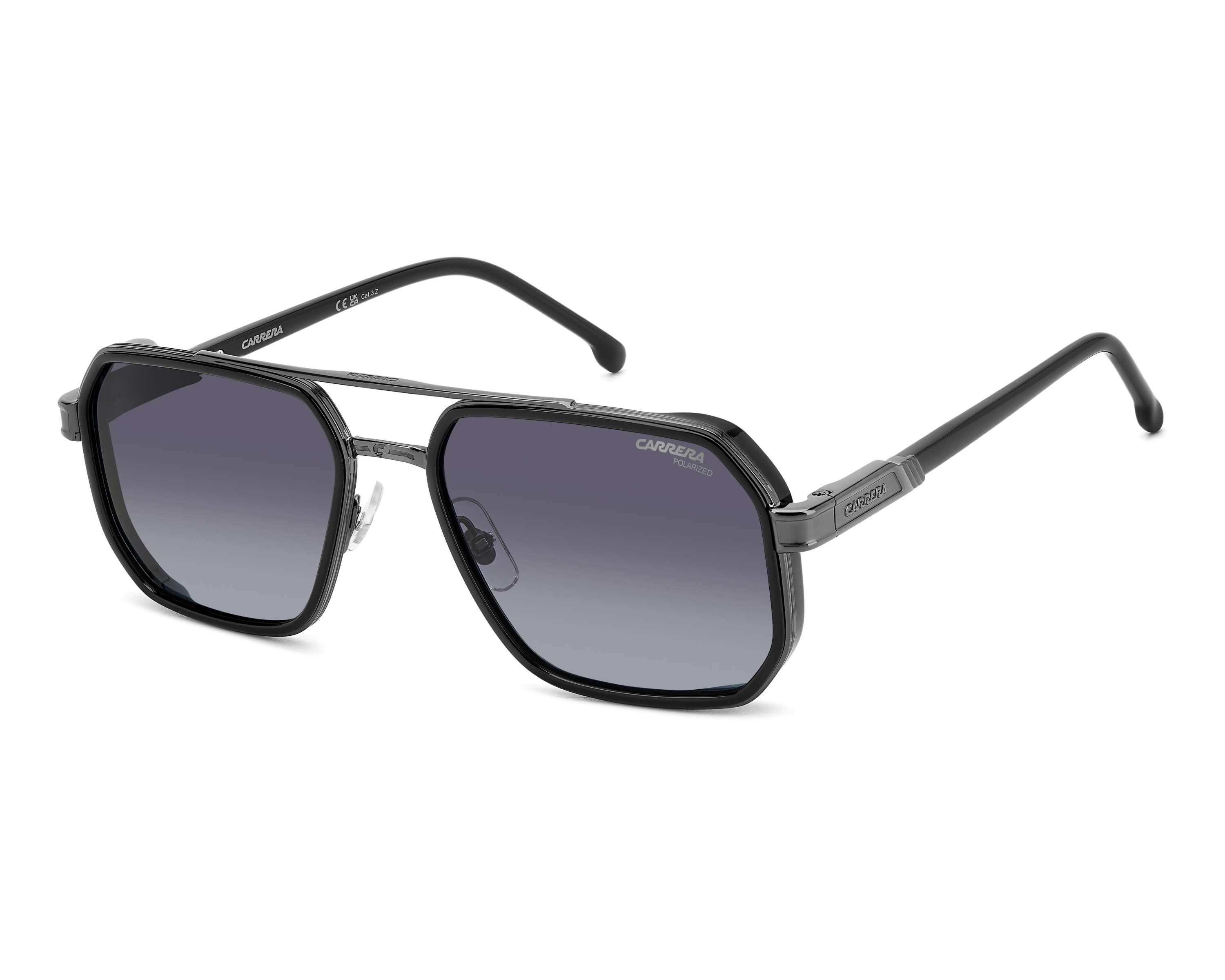 Carrera CARRERA-1069-S ANS/WJ 58-19 Black Ruthenium 360 degree view 1