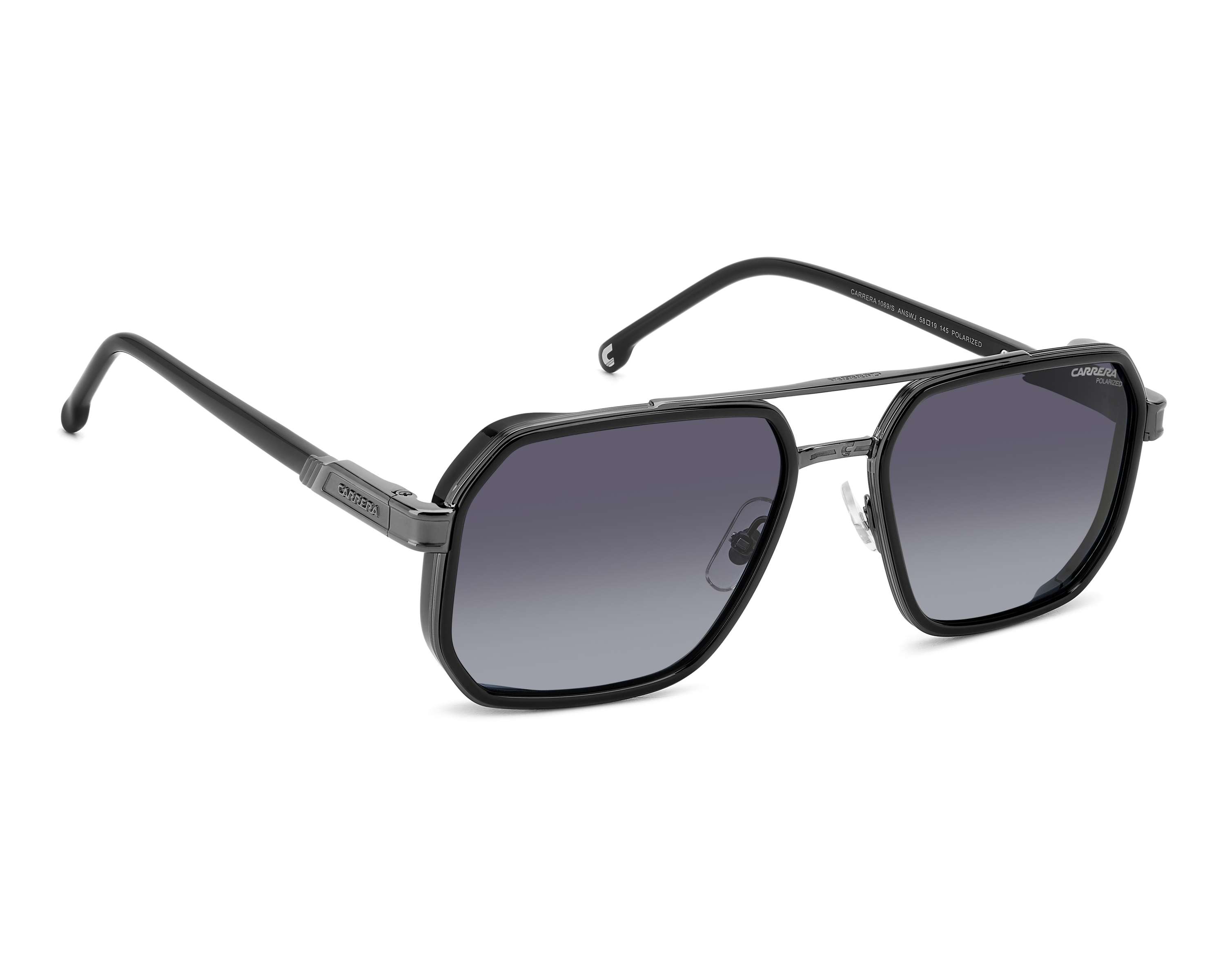 Carrera CARRERA-1069-S ANS/WJ 58-19 Black Ruthenium 360 degree view 2