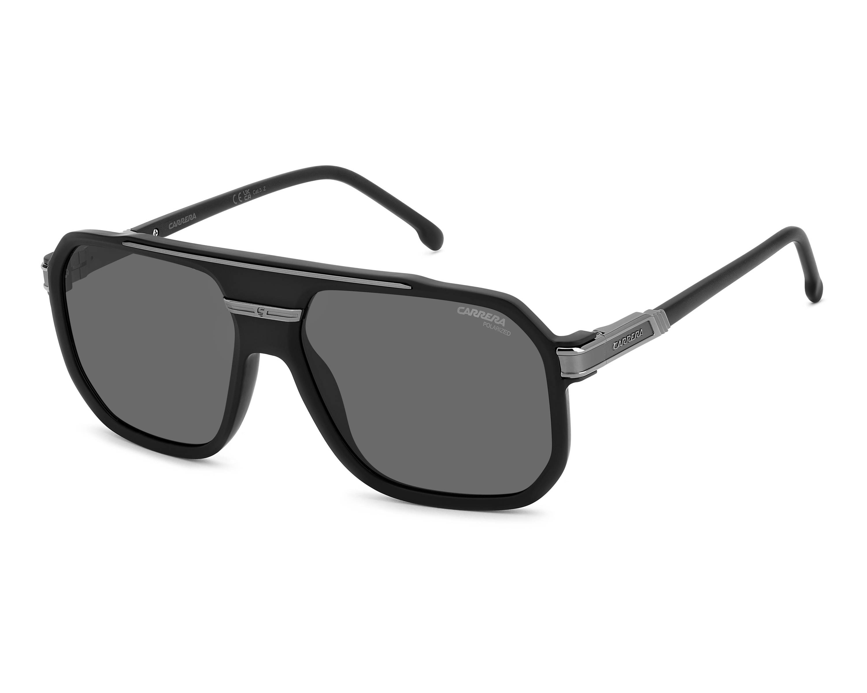 Carrera CARRERA-1077-S RZZ/M9 60-16 Black Grey 360 degree view 1