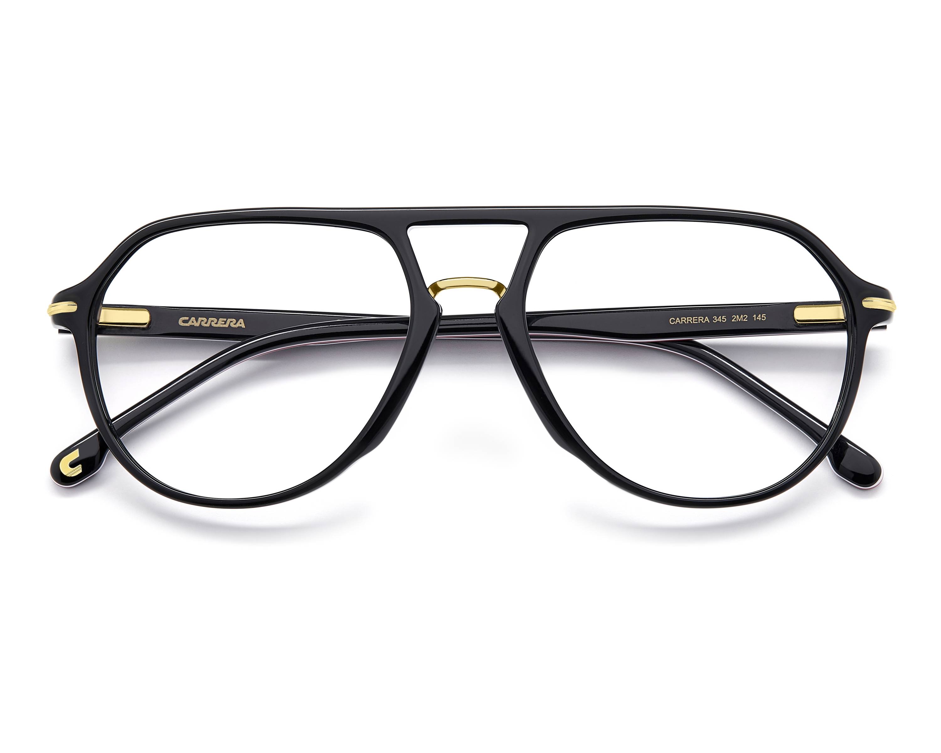 Carrera CARRERA-345 2M2 55-17 Black Gold 360 degree view 1