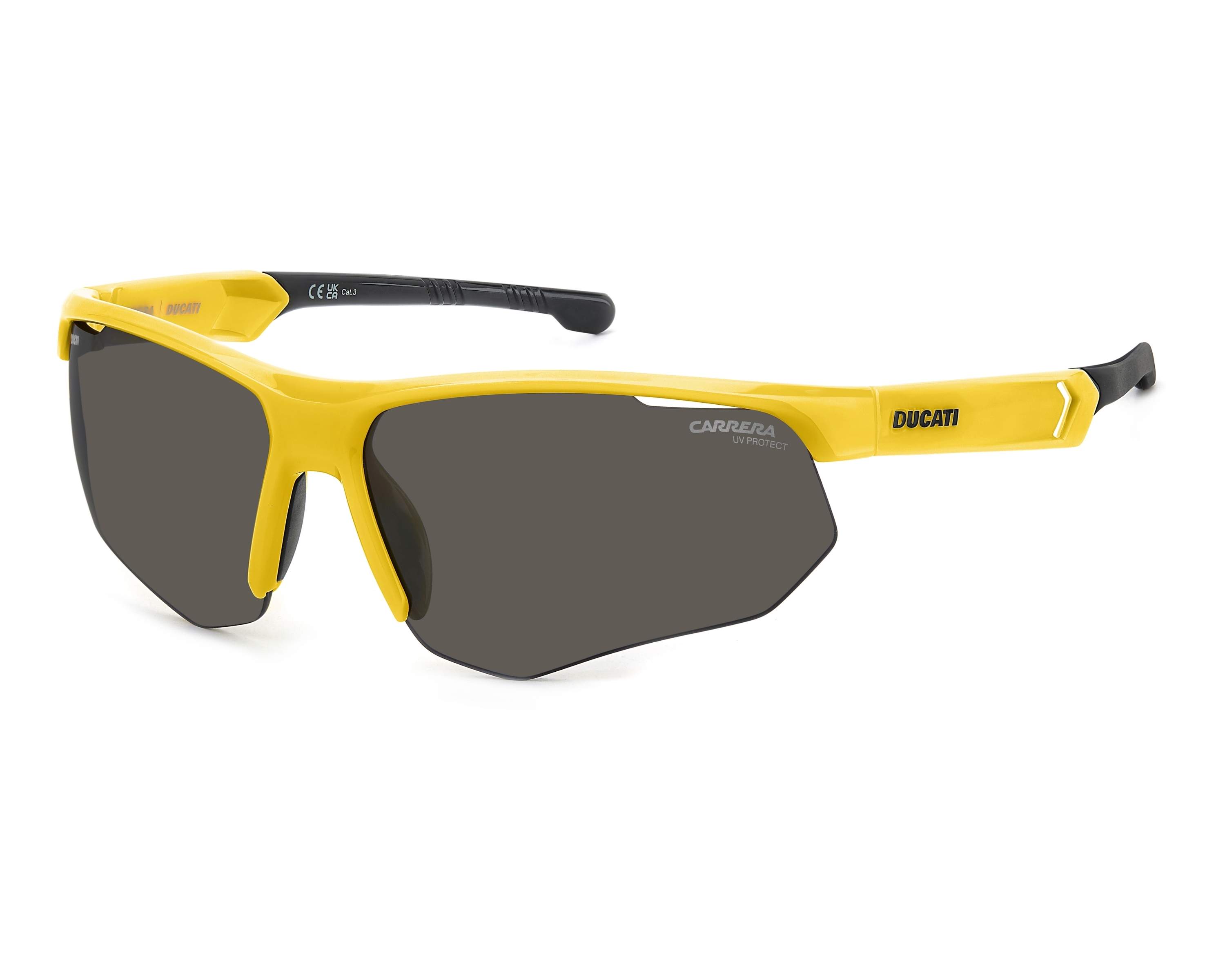 Carrera CARDUC-044-S 4CW/IR 69-10 Black Yellow 360 degree view 6