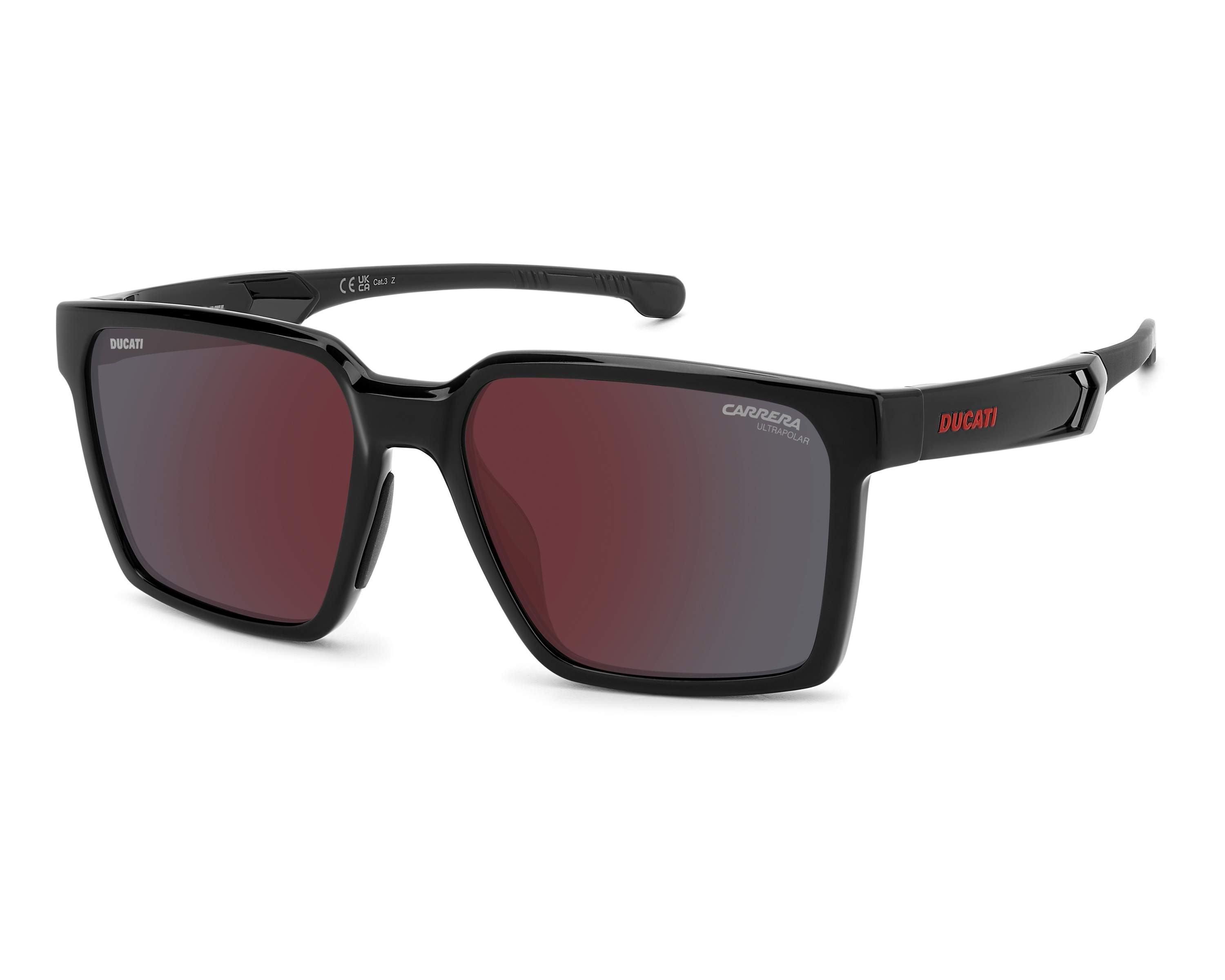 Carrera CARDUC-045-S OIT/H4 56-17 Black Red 360 degree view 5