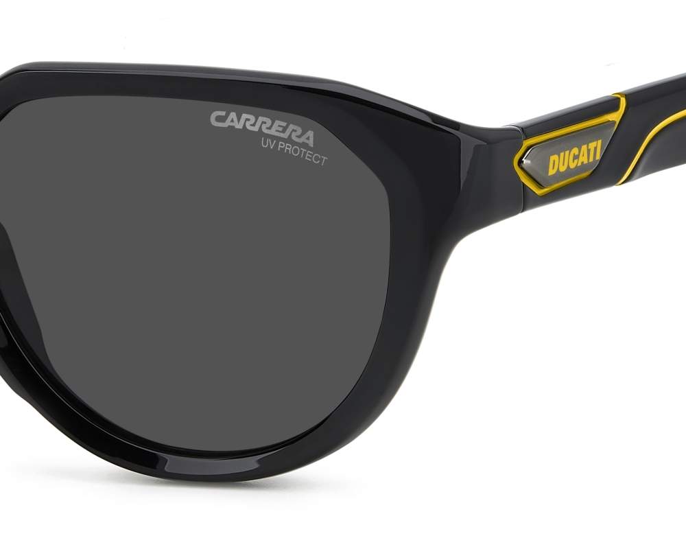 Carrera CARDUC-050-S 71C/2K 53-20 Black Yellow 360 degree view 1