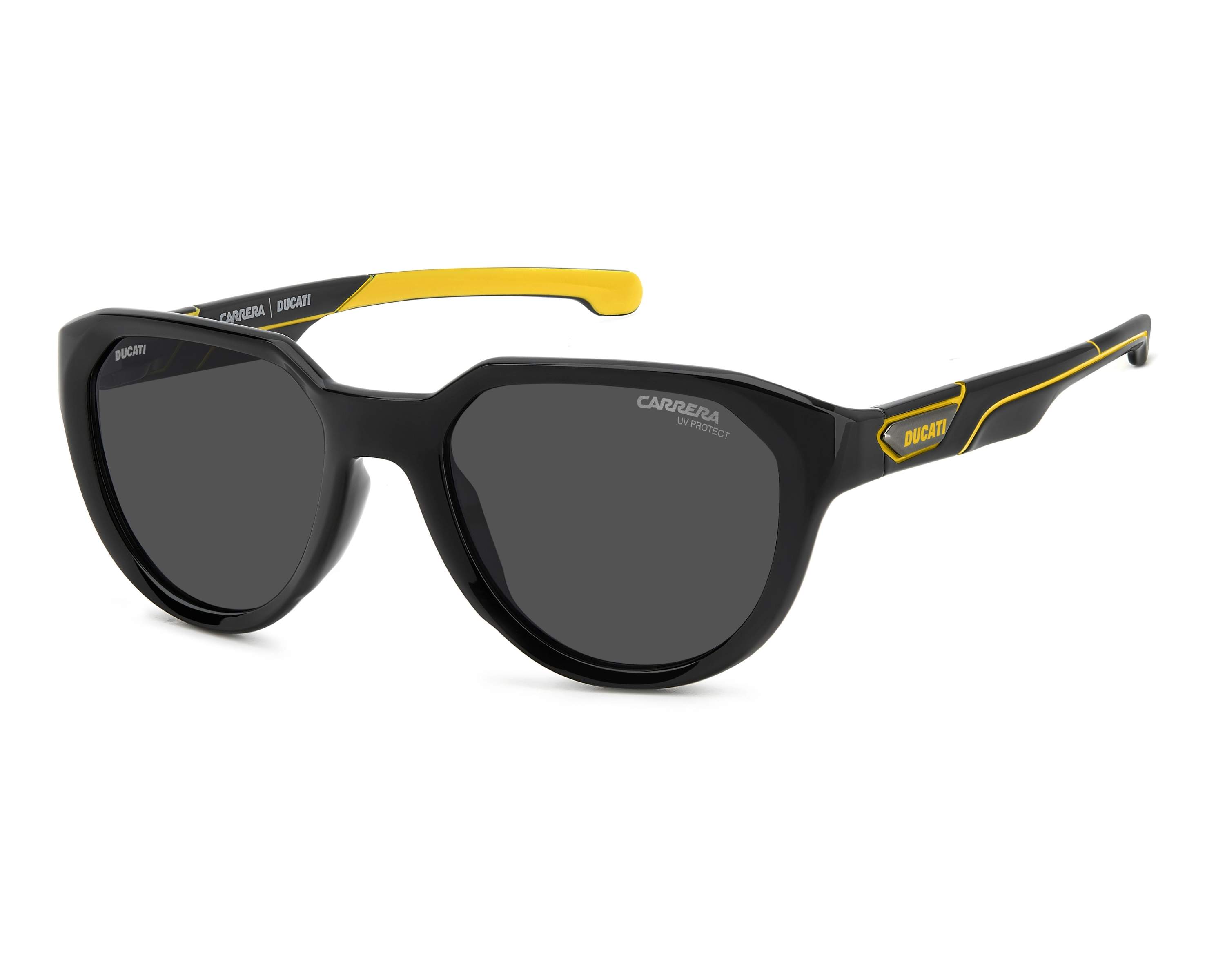 Carrera CARDUC-050-S 71C/2K 53-20 Black Yellow 360 degree view 3