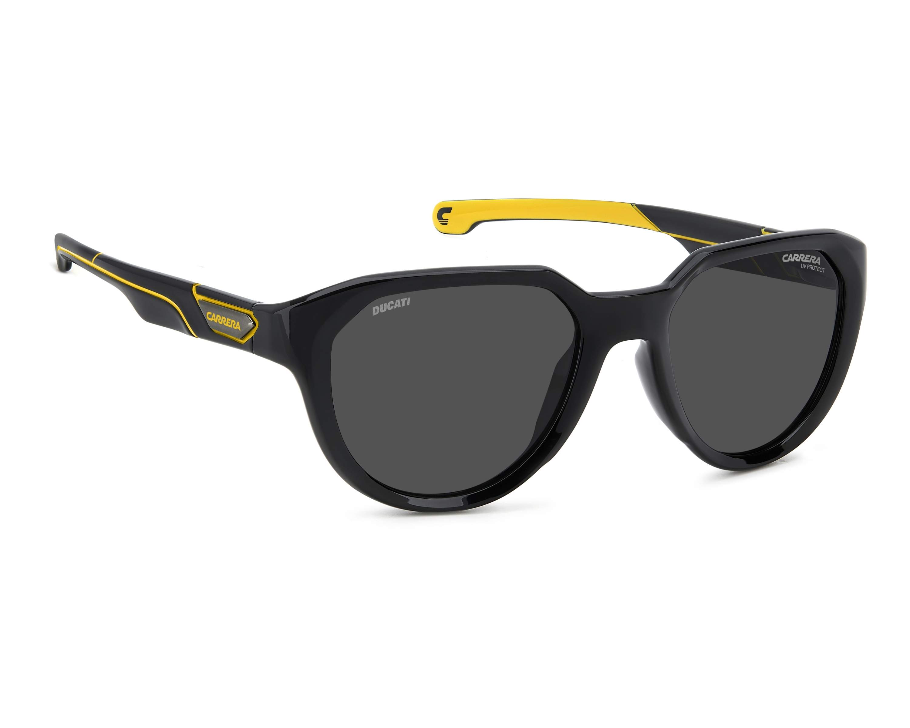 Carrera CARDUC-050-S 71C/2K 53-20 Black Yellow 360 degree view 6