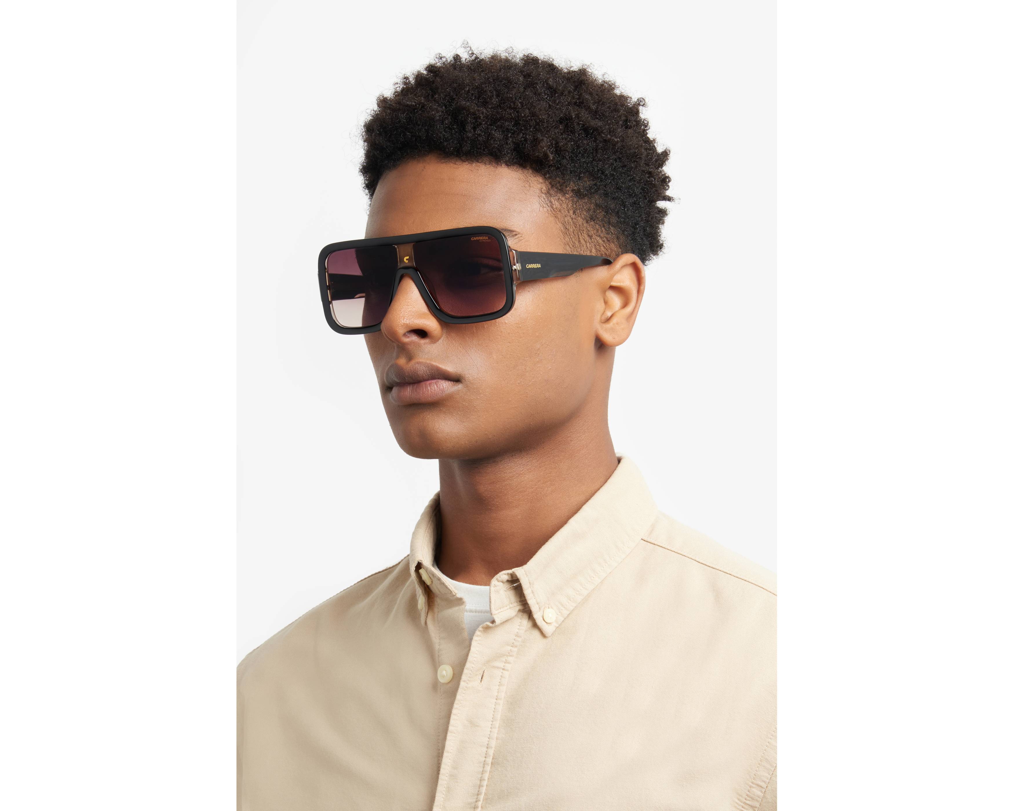 Carrera FLAGLAB-14 0WM/A8 62-11 Negra Beige 360 degree view 6