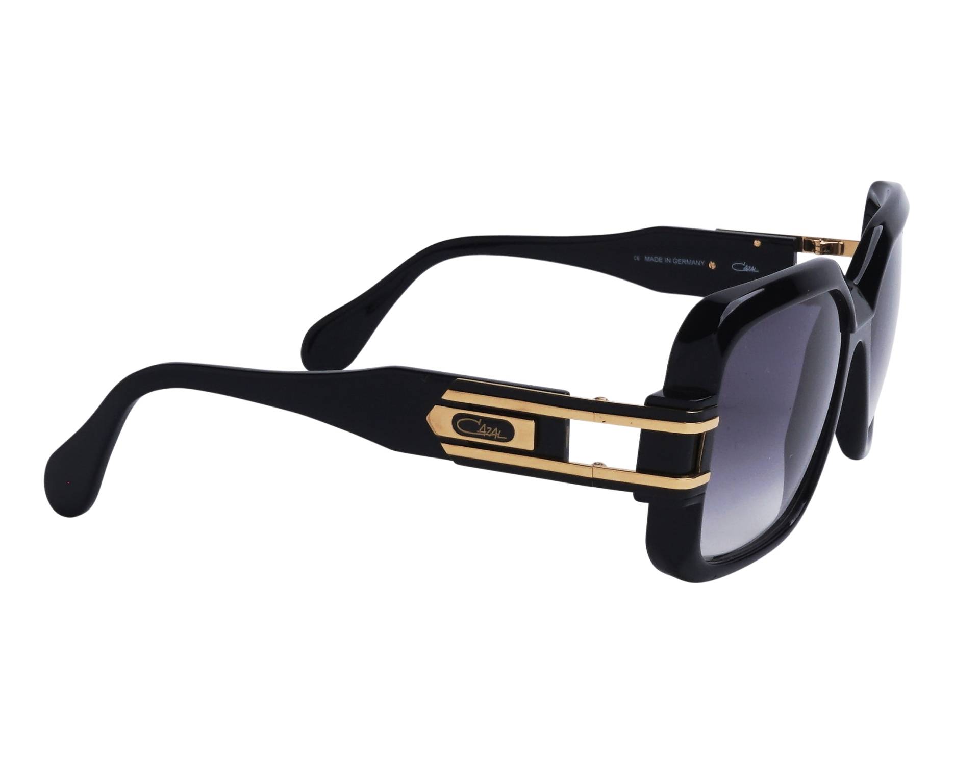 Cazal 0623-3 001 57-16 Black Gold side view