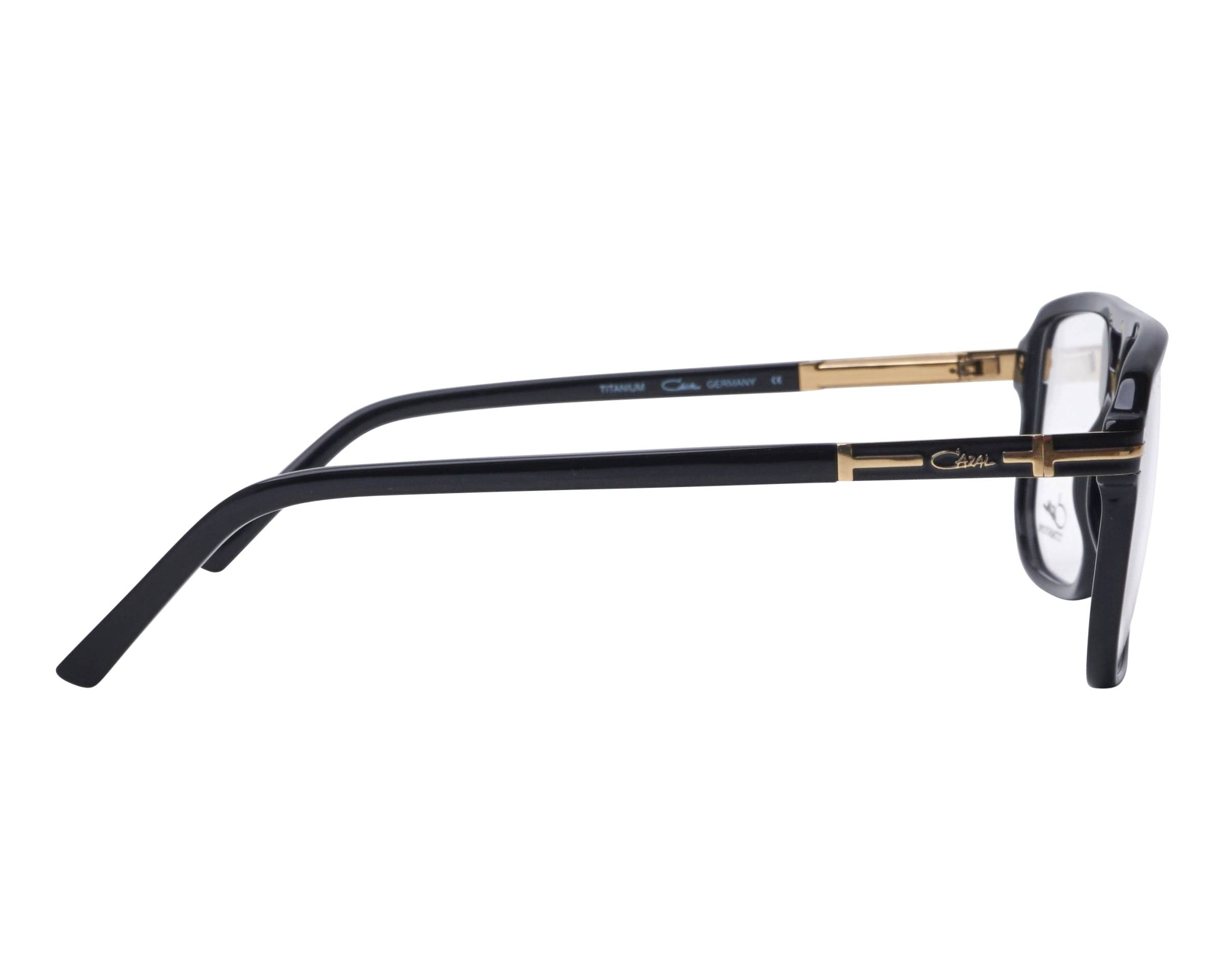Cazal 6022 001 61-13 Black Gold side view