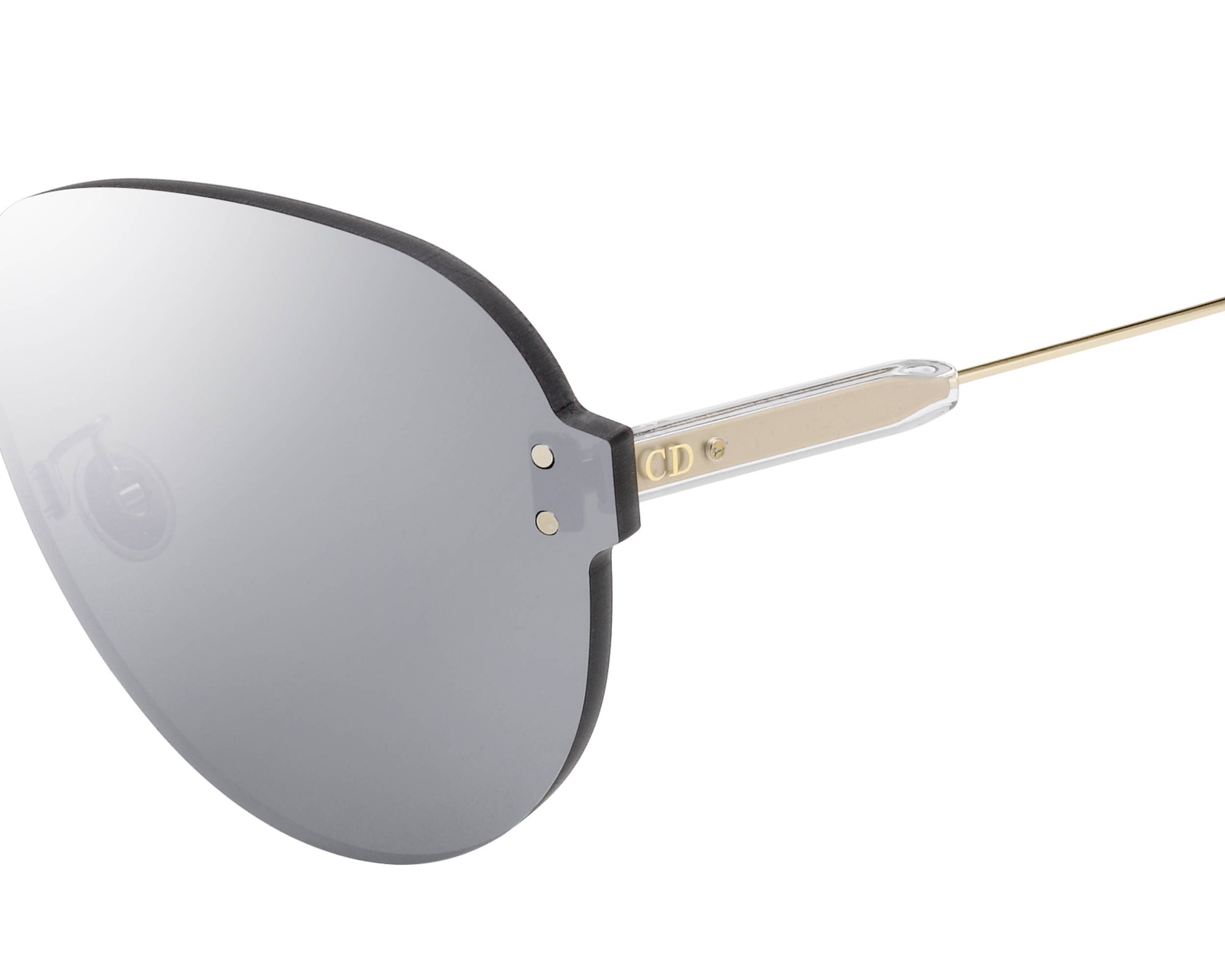 DiorColorQuake3 Oversized Shield Aviator Sunglasses Gray Tinted Christian Dior DiorColorQuake3 Aviator Sunglasses - Brown  main image 2