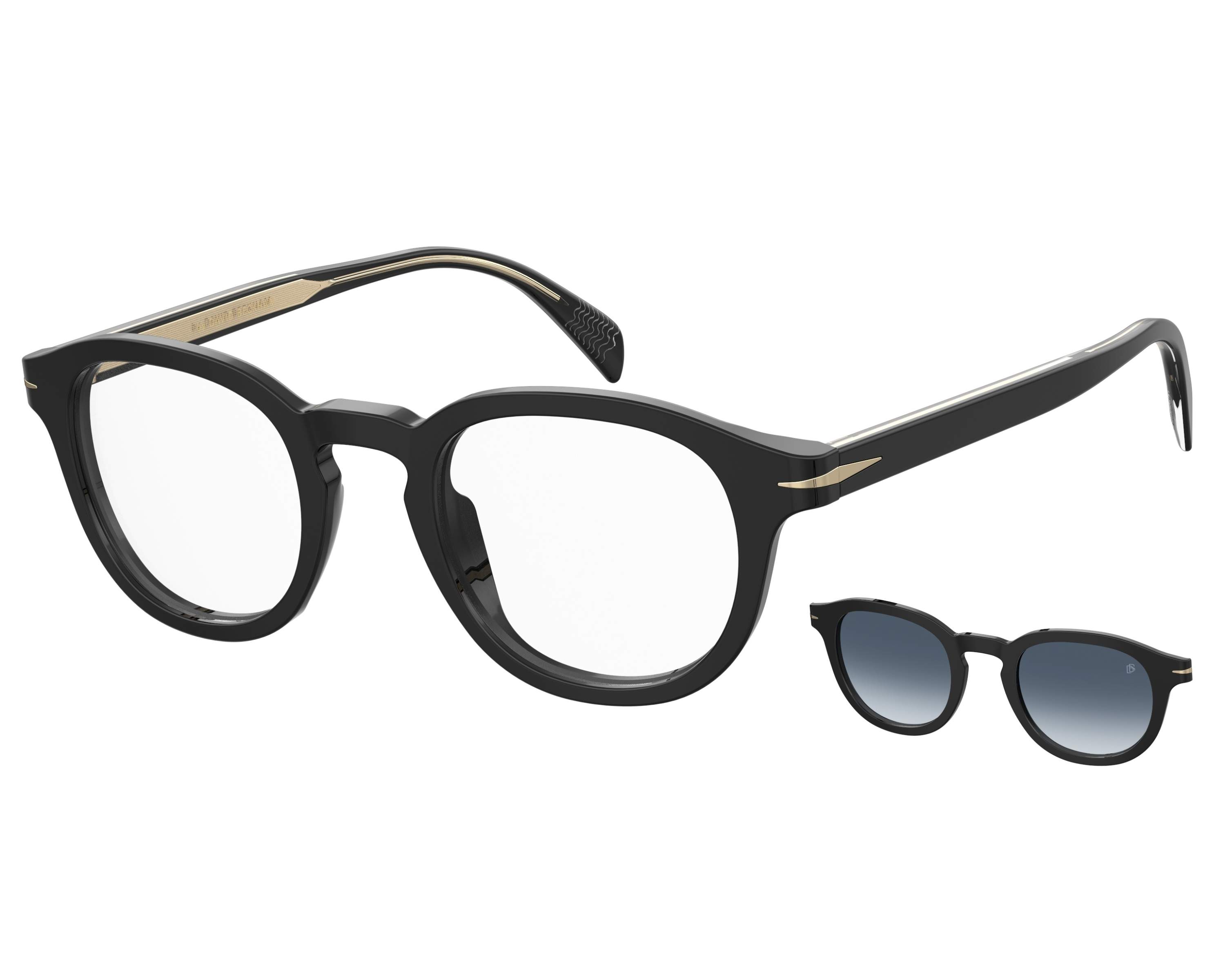David Beckham DB-1080-CS 2M2/Z7 49-24 Black Gold 360 degree view 4