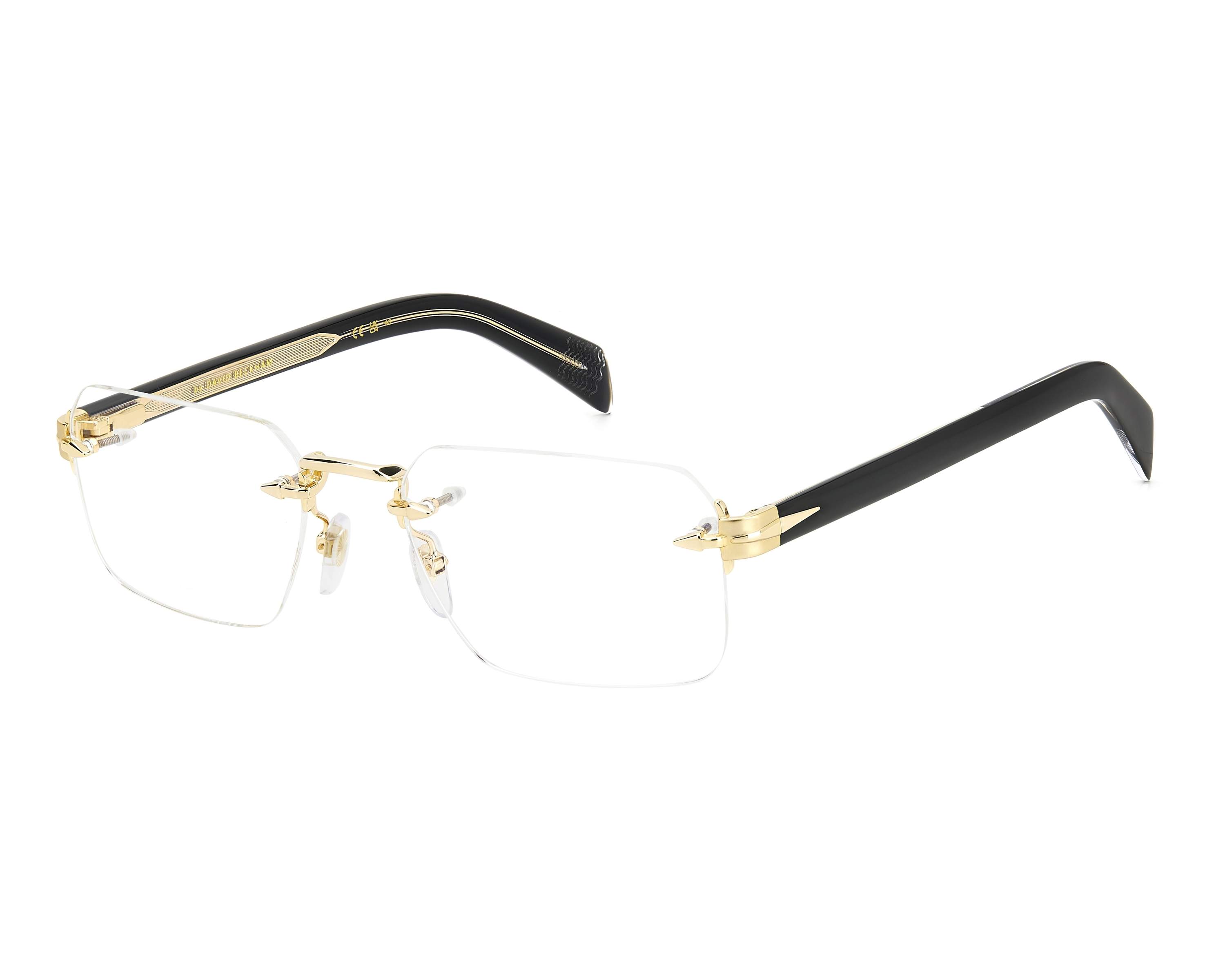 David Beckham DB-7116 RHL 54-20 Gold Black 360 degree view 1