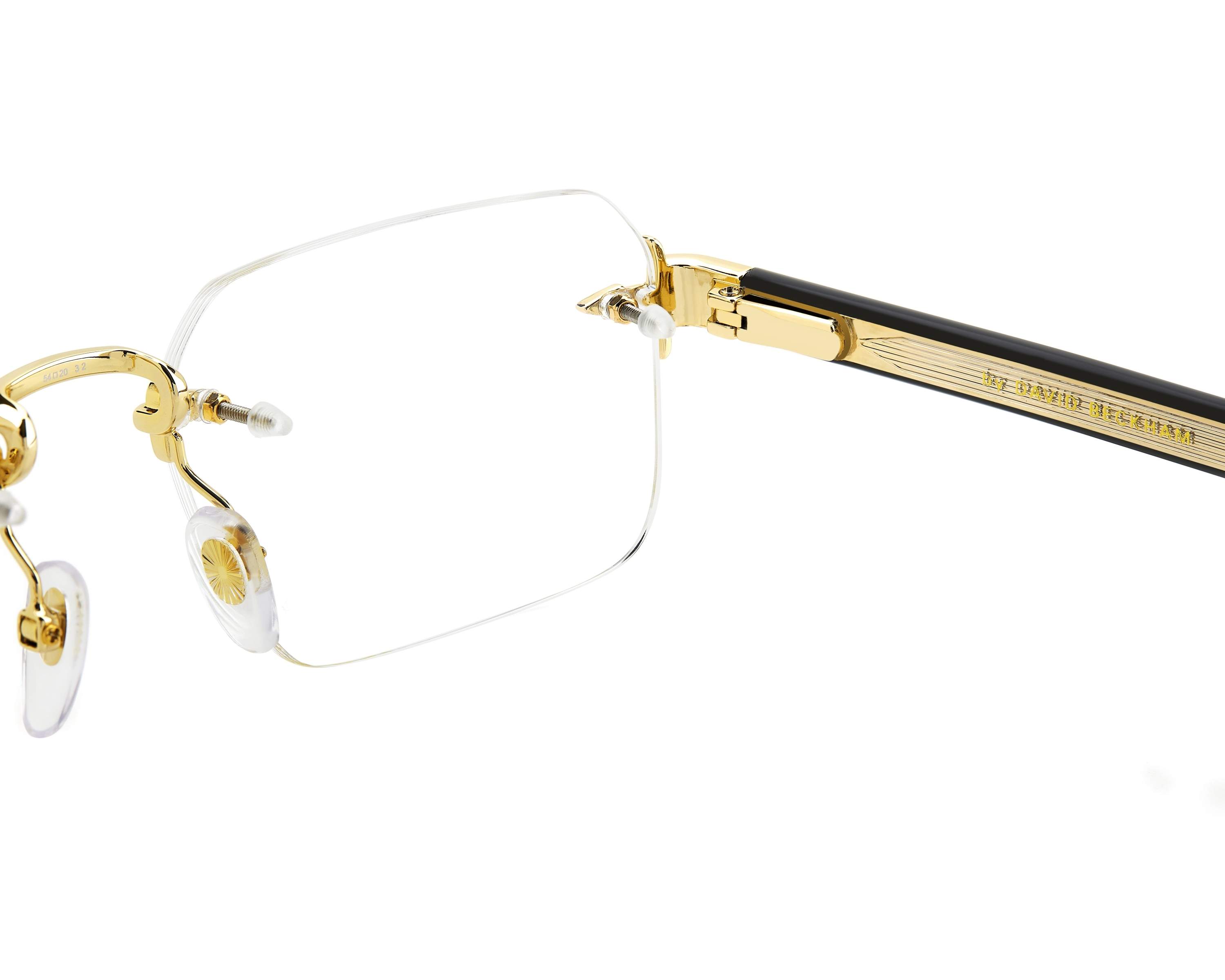 David Beckham DB-7116 RHL 54-20 Gold Black 360 degree view 5