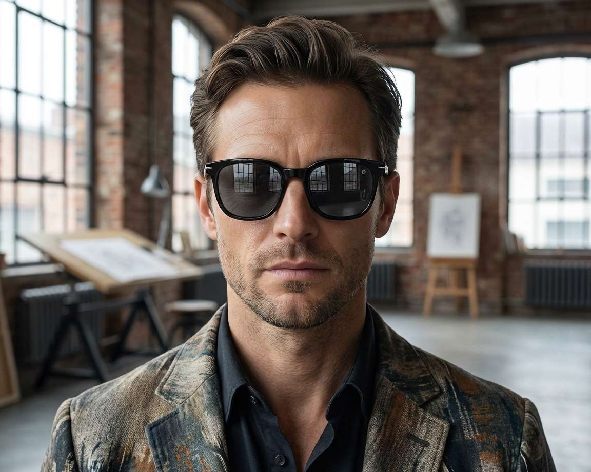 David Beckham DB-7120-CS 807/M9 51-20 Black  360 degree view 7