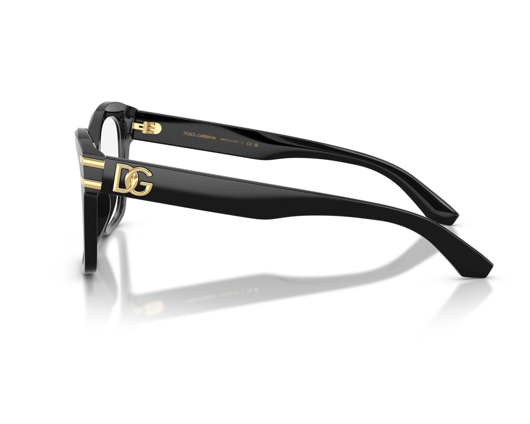 Dolce & Gabbana DG3419 501 52-19 Black  360 degree view 2