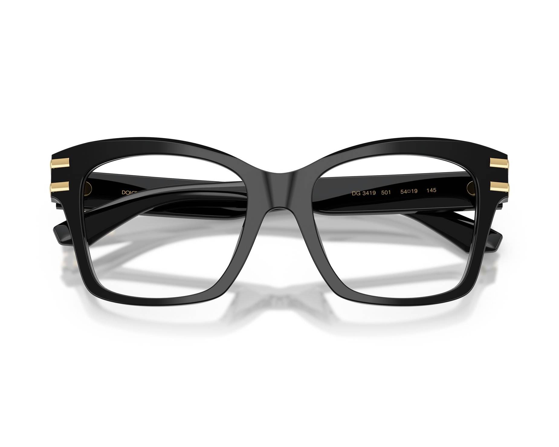 Dolce & Gabbana DG3419 501 52-19 Black  360 degree view 7