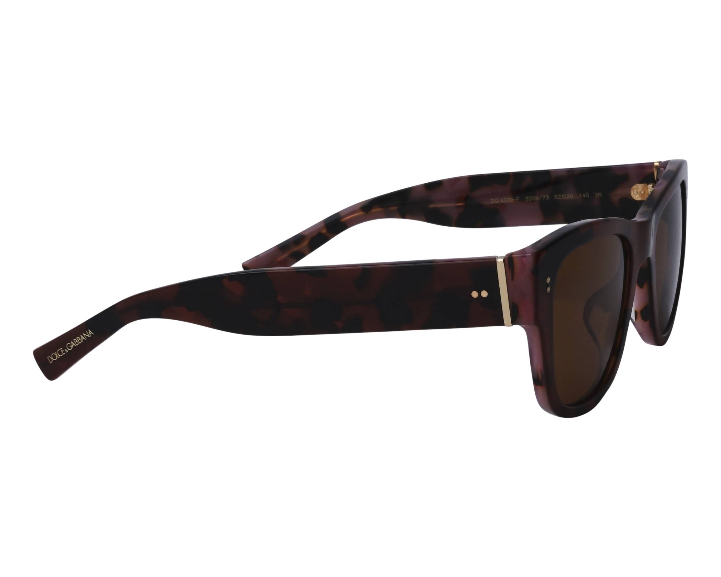 Dolce & Gabbana DG4338-F 3309/73 52-20 Brown Pink side view