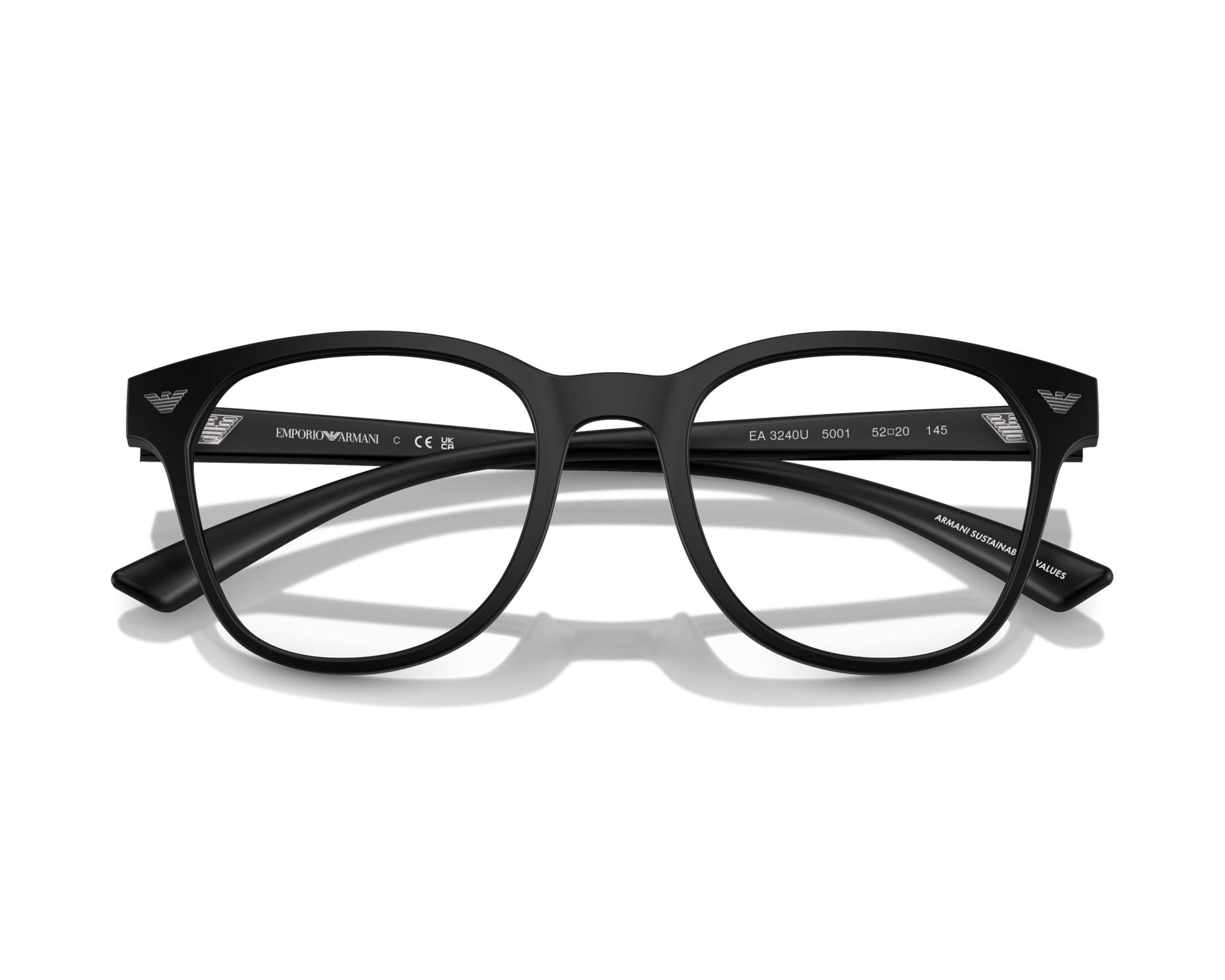 Emporio Armani EA3240U 5001 52-20 Black  360 degree view 5
