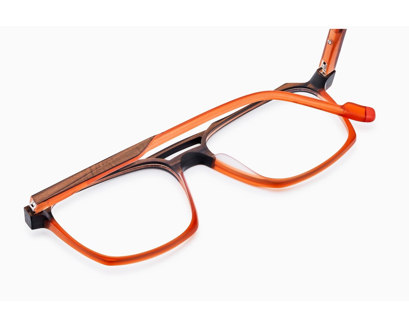 Etnia Barcelona PABLO BROG - Orange Brown 360 degree view 1