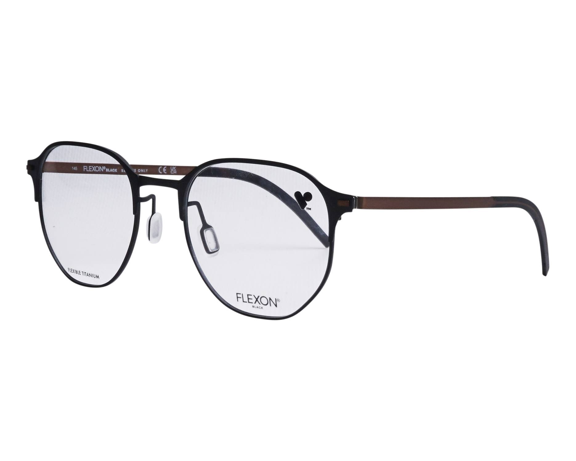 Flexon B-2032 002 52-20 Black Bronze 360 degree view 1